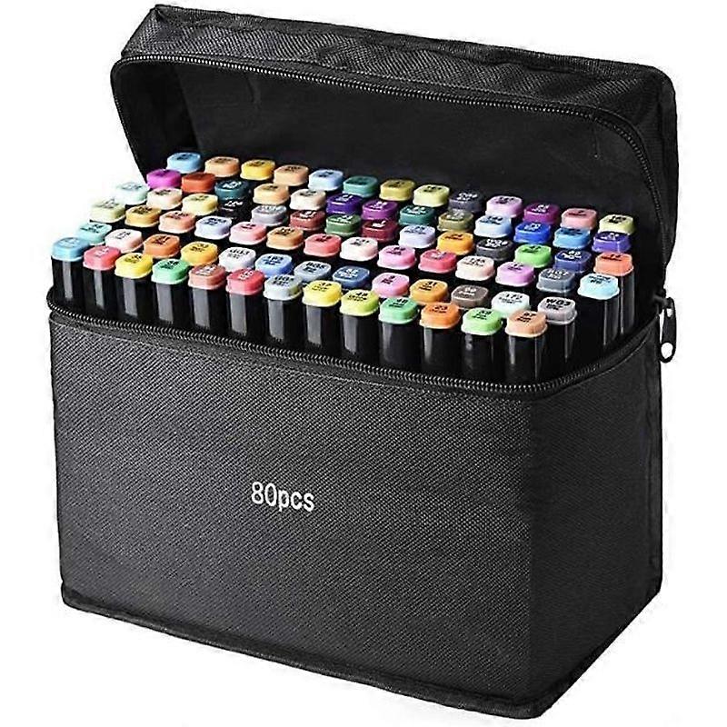 80 Colors Alcohol Markers Permanent Twin Marker Art Sketch Pens Dual Tip Animation Art Sketching