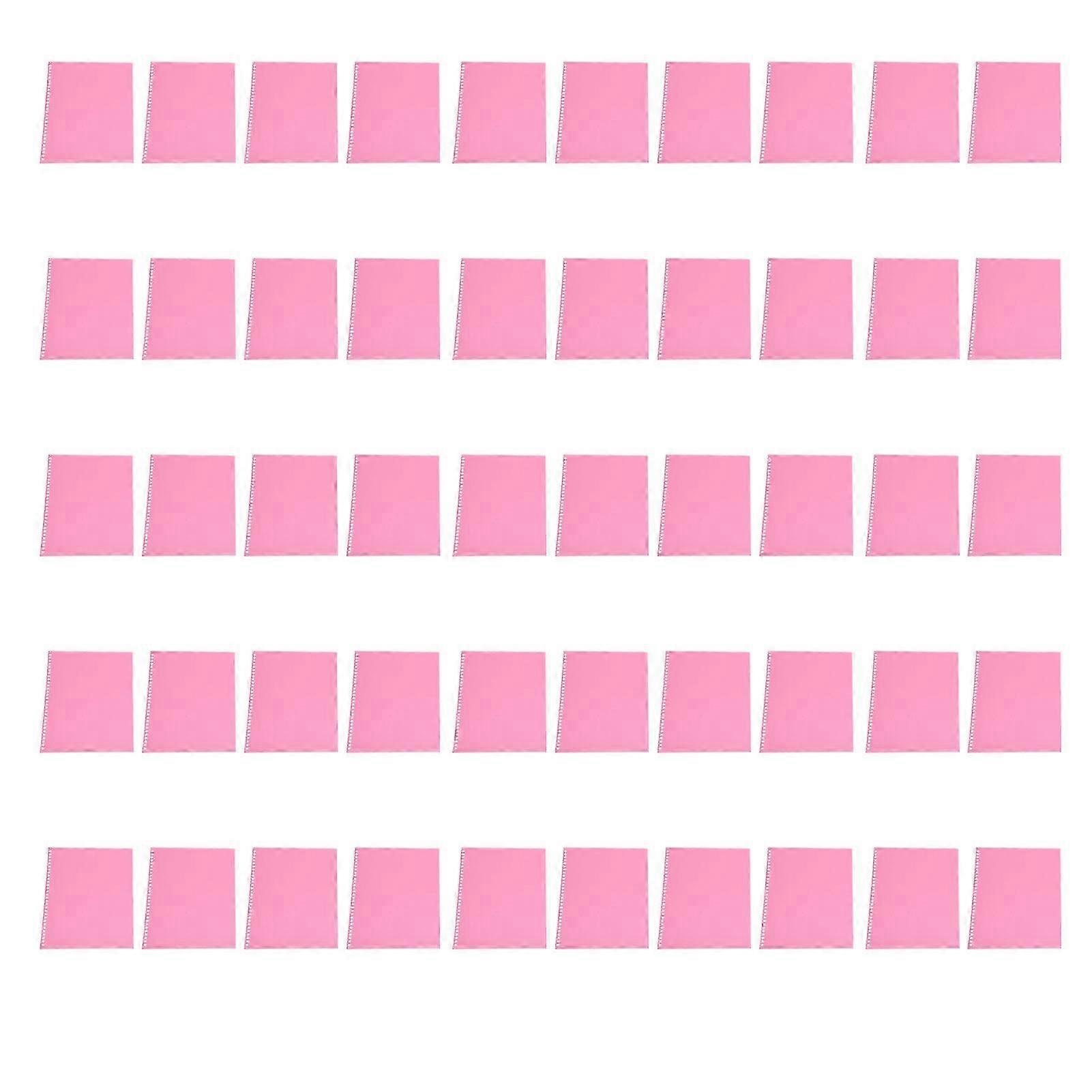 50pcs A4 30 Hole Sheet Protectors Flexible Frosted Waterproof Reusable Binding Covers for Reports Presentations Red
