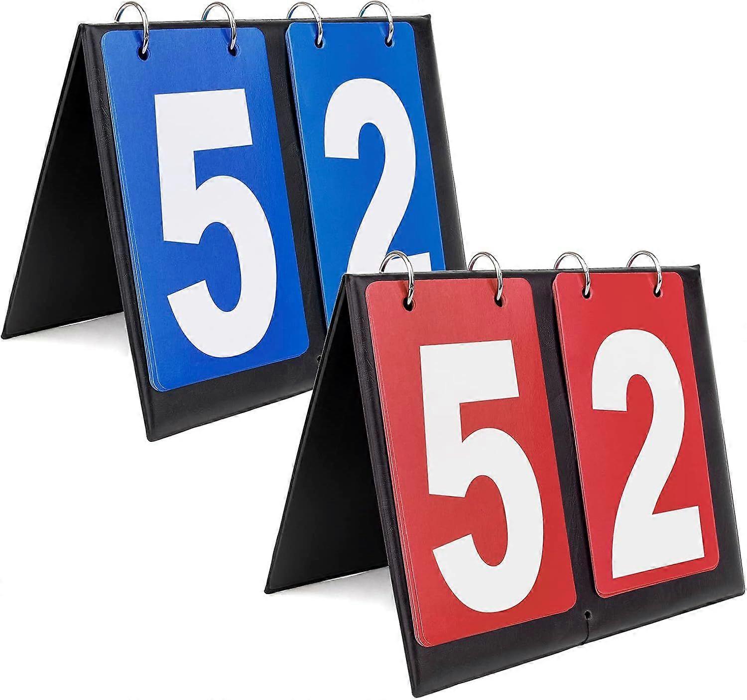 2 Pieces Tabletop Scoreboard, Portable Flip Score Counter for Tennis Basketball
