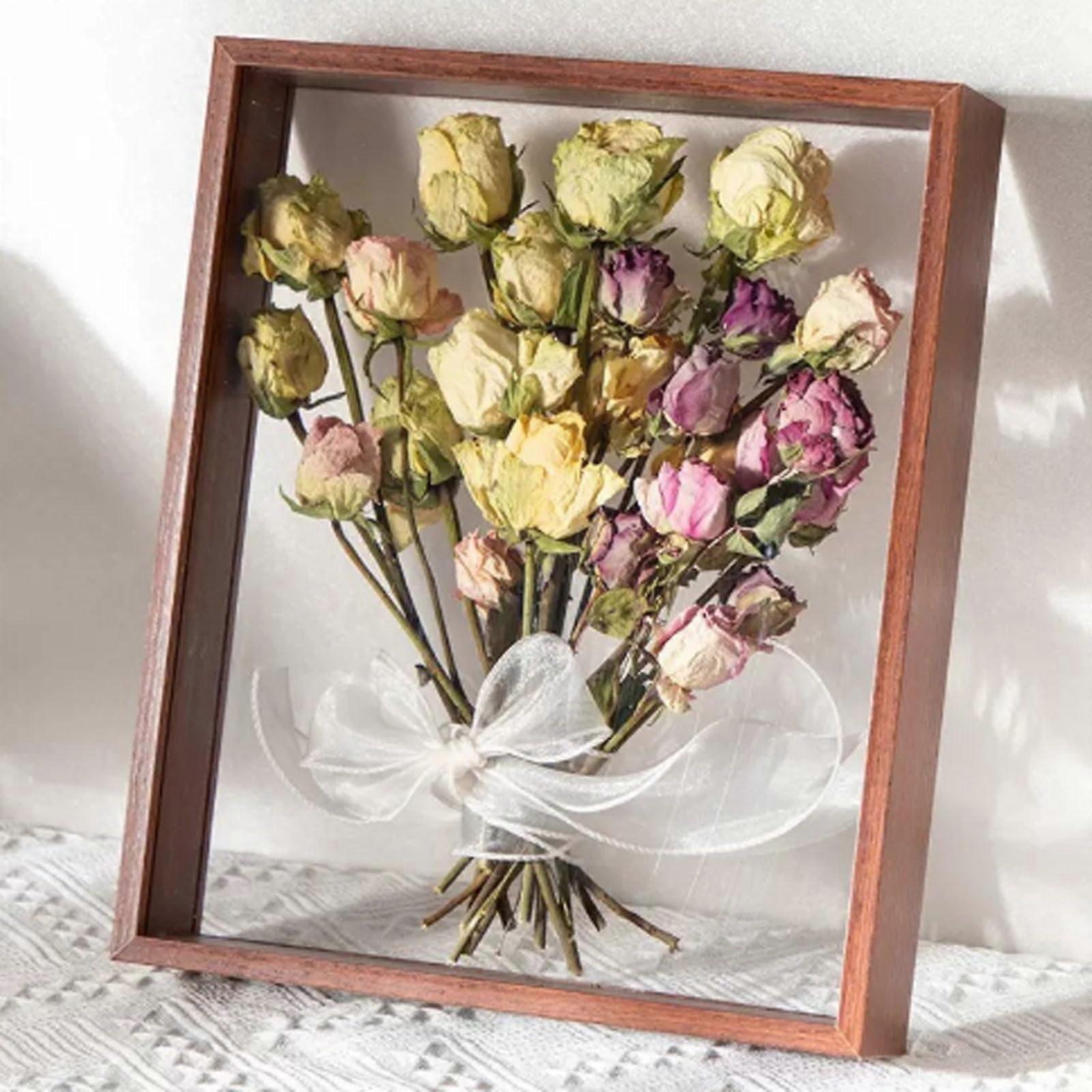 3D Picture Frame Filling, 3D Object Frame Depth 4 cm, Photo Frame for Dried Flowers, DIY Artworks Wine Red Large 12 Inches