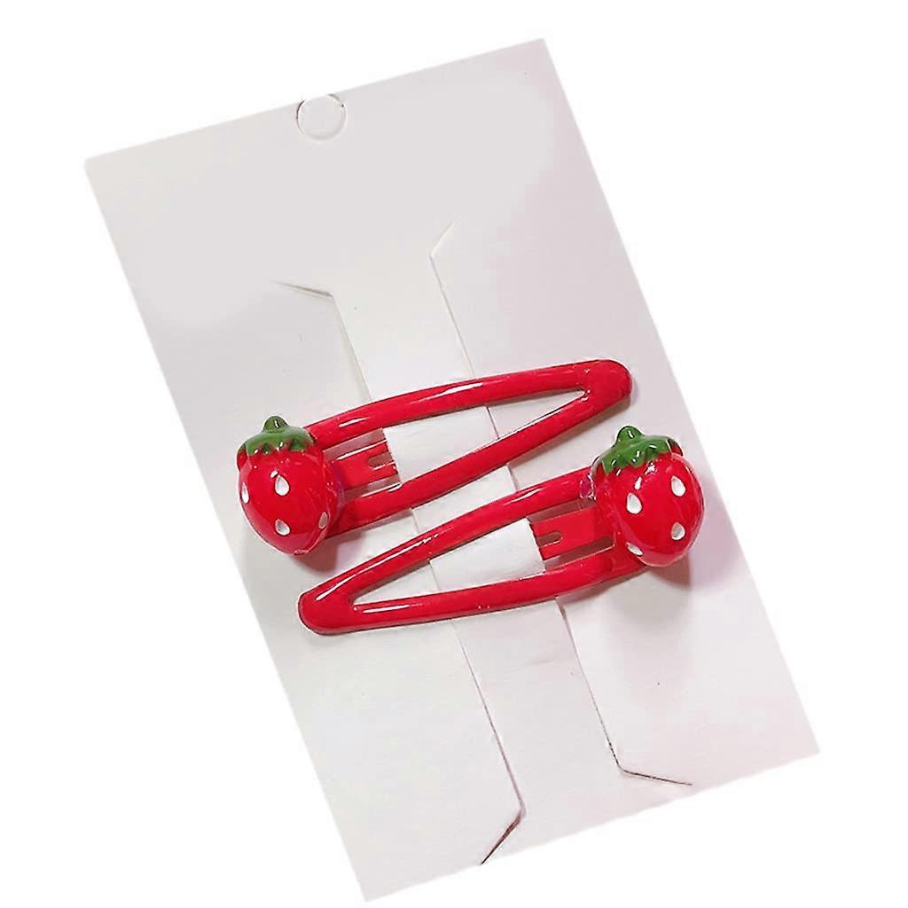 Hair Clip, 3D Cartoon Strawberry Hairpin for Kids, Colorful Fruit Resin Barrettes, Fashionable Hair Accessories for Girls