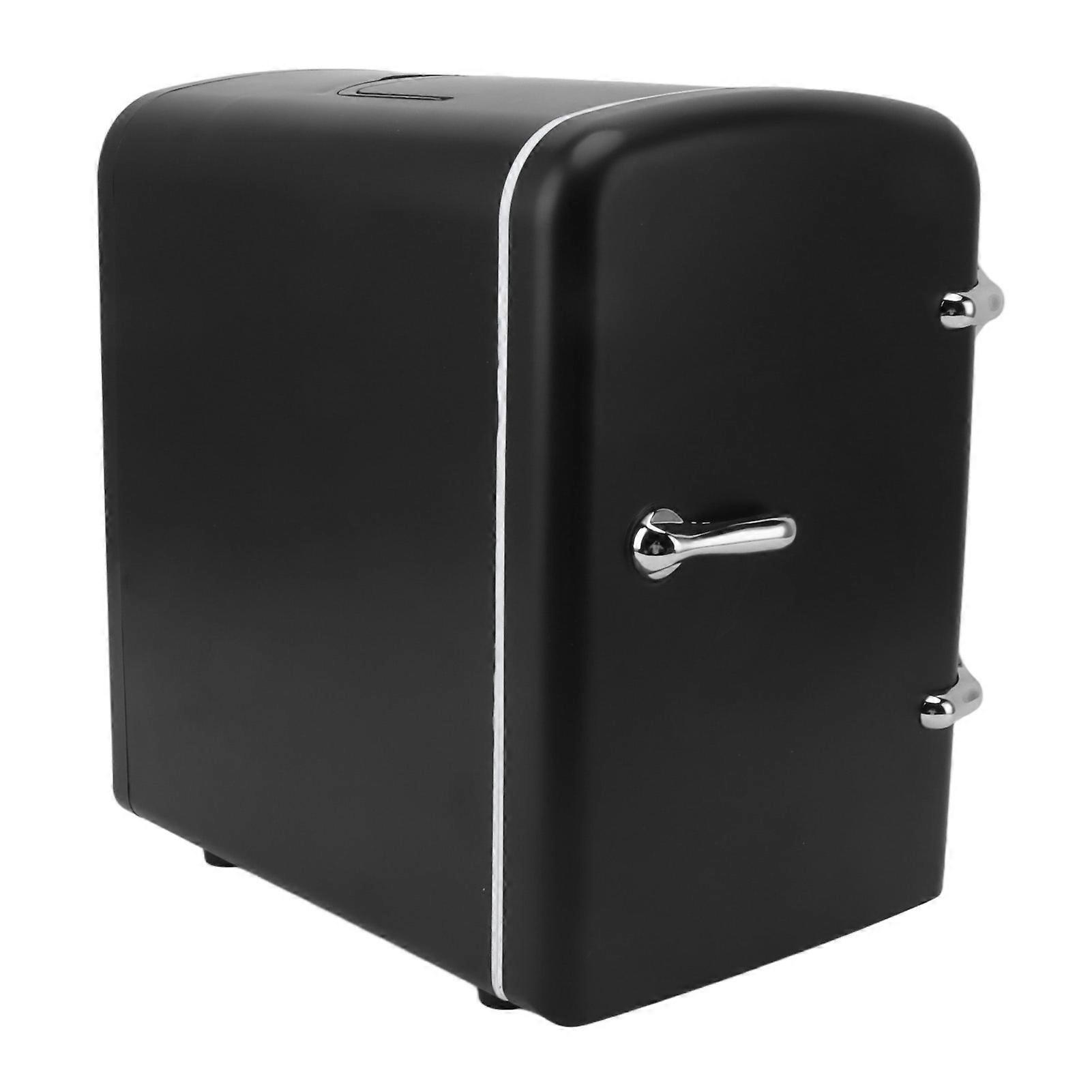 Mini Fridge 36W 4L 6cans Capacity Portable Travel Car Refrigerator Cooler and Warmer Low Noise with DC12V Car Adapter for Skincare Snacks