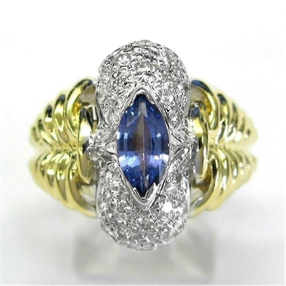 Elegant Blue Zircon Ring