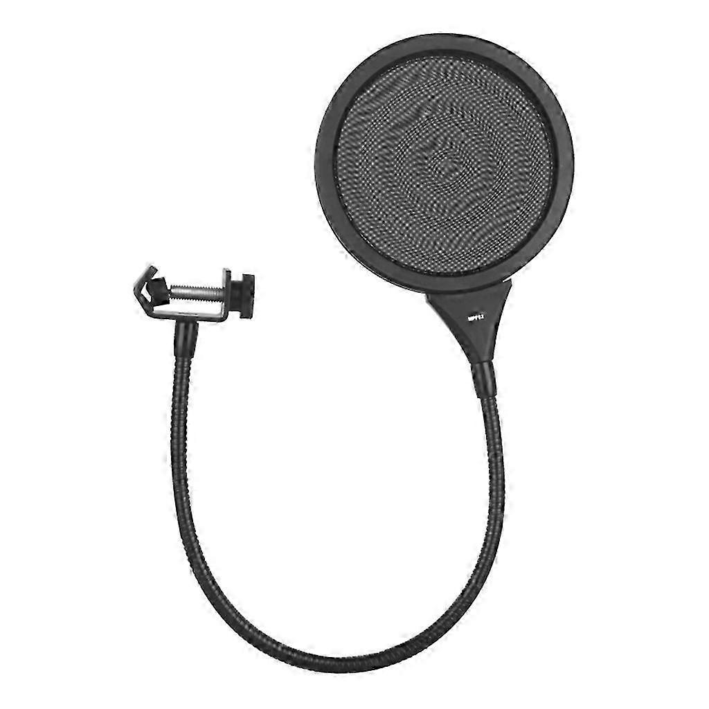 Studio Mic Windscreen Shield Microphone Popping Filter Double Layered Net--