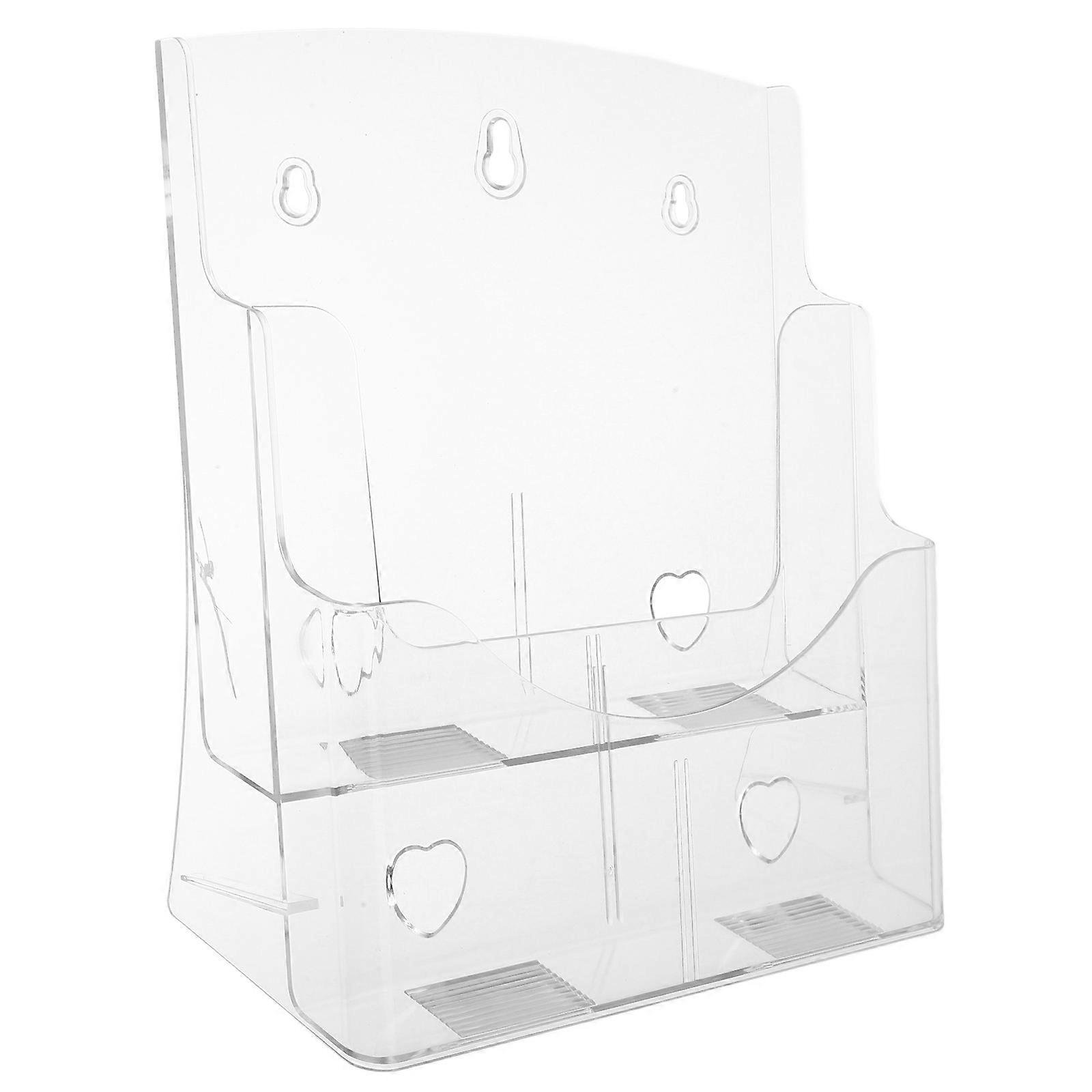 Literature Holder Transparent Brochure Display For Offices Exhibitions Retail Spaces Rectangular Shape Storage And Display 1Set