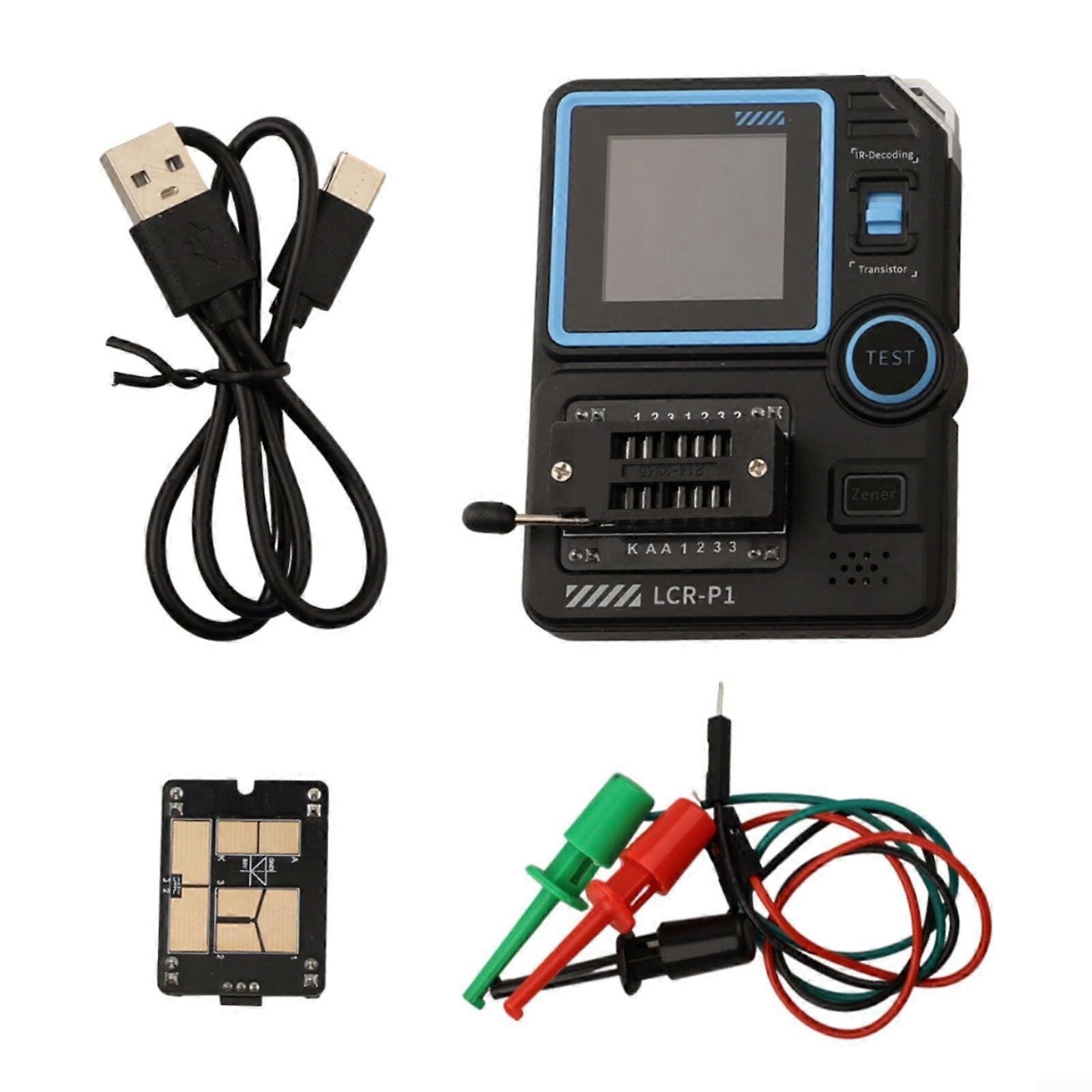 Digital Transistor Tester, LCRP1 Transistor Tester Diode Triode Capacitance Resistance Meter LCR ESR Meter Diode Triode Capacitor Inductance Tester