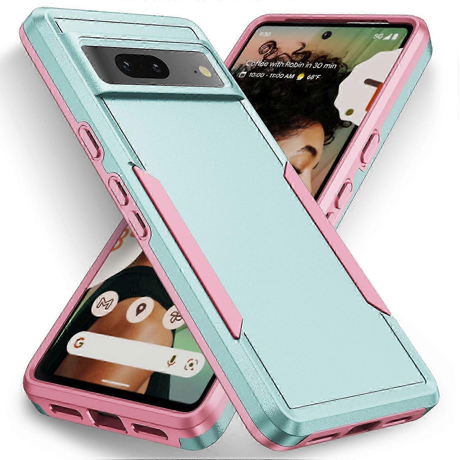 PC And TPU Military Grade Drop Protective Phone Cover For Google Pixel 7 5G In Green