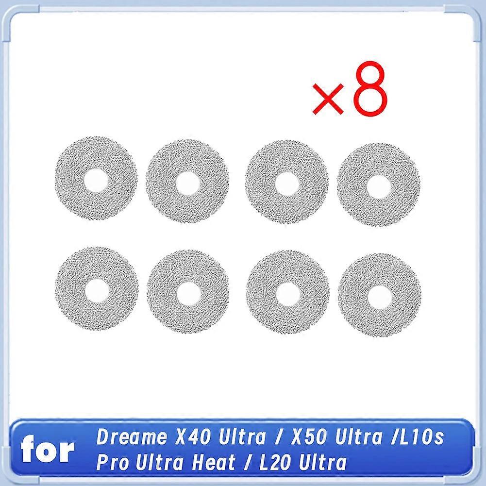 For Dreame X40 Ultra/X50 Ultra/L10s Pro Ultra Heat/L20 Ultra Cleaning Rag Robot Vacuum Cleaner Parts Replacement 8Pcs