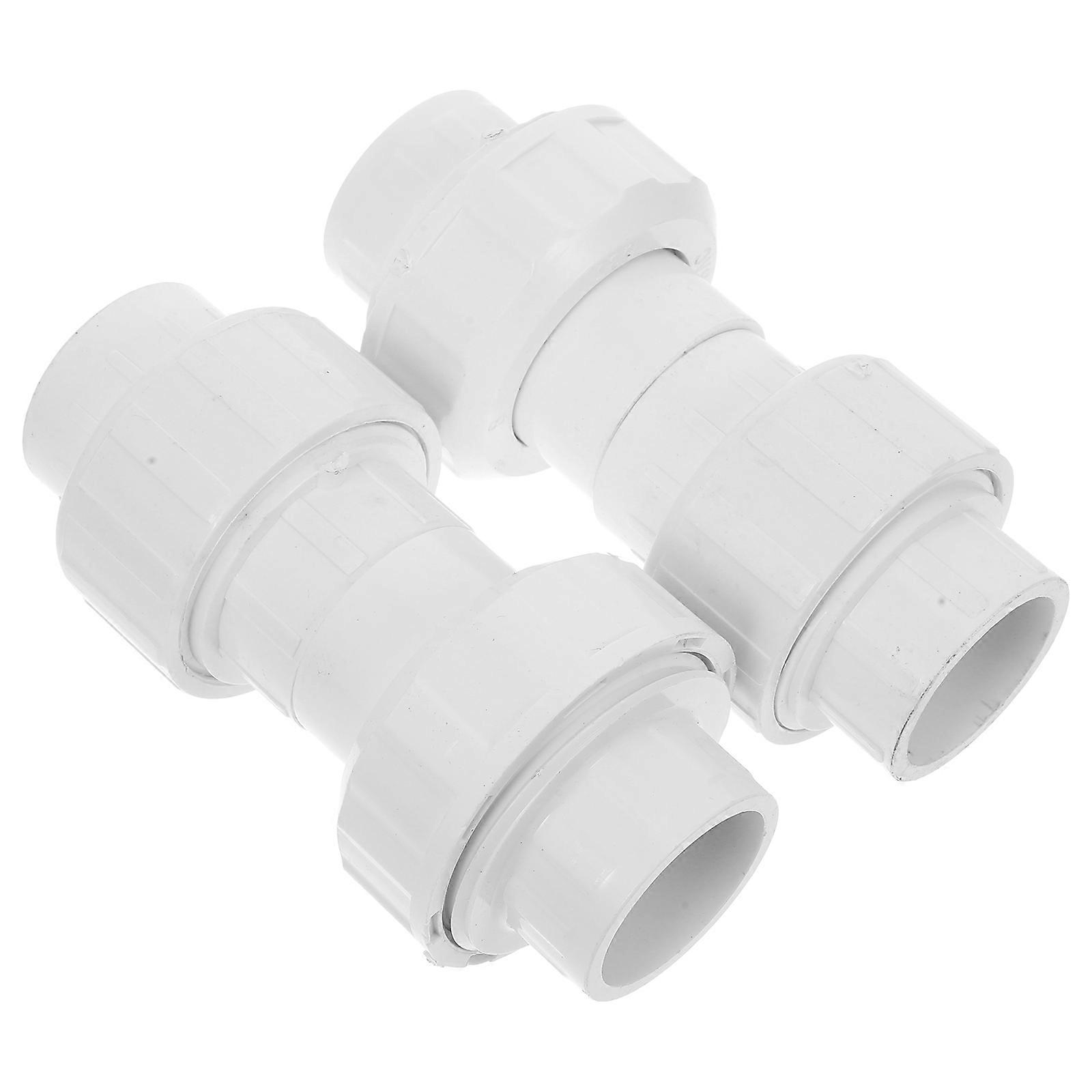 Pvc Union Coupling Pipes Fitting For Residential Use Circular Socket White 4Pcs