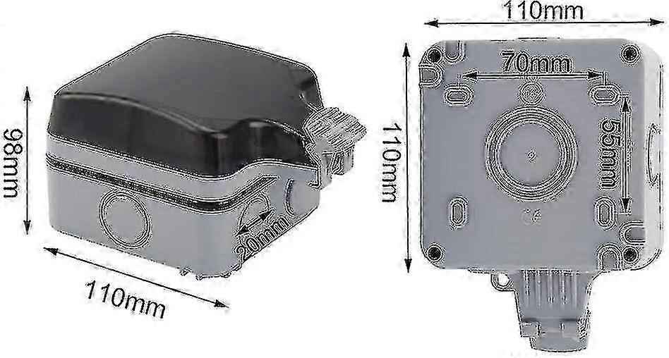 Garden Sockets Outdoor Socket Ip66 Weatherproof Usb Socket Socket Wall-mounted SZRH A-V