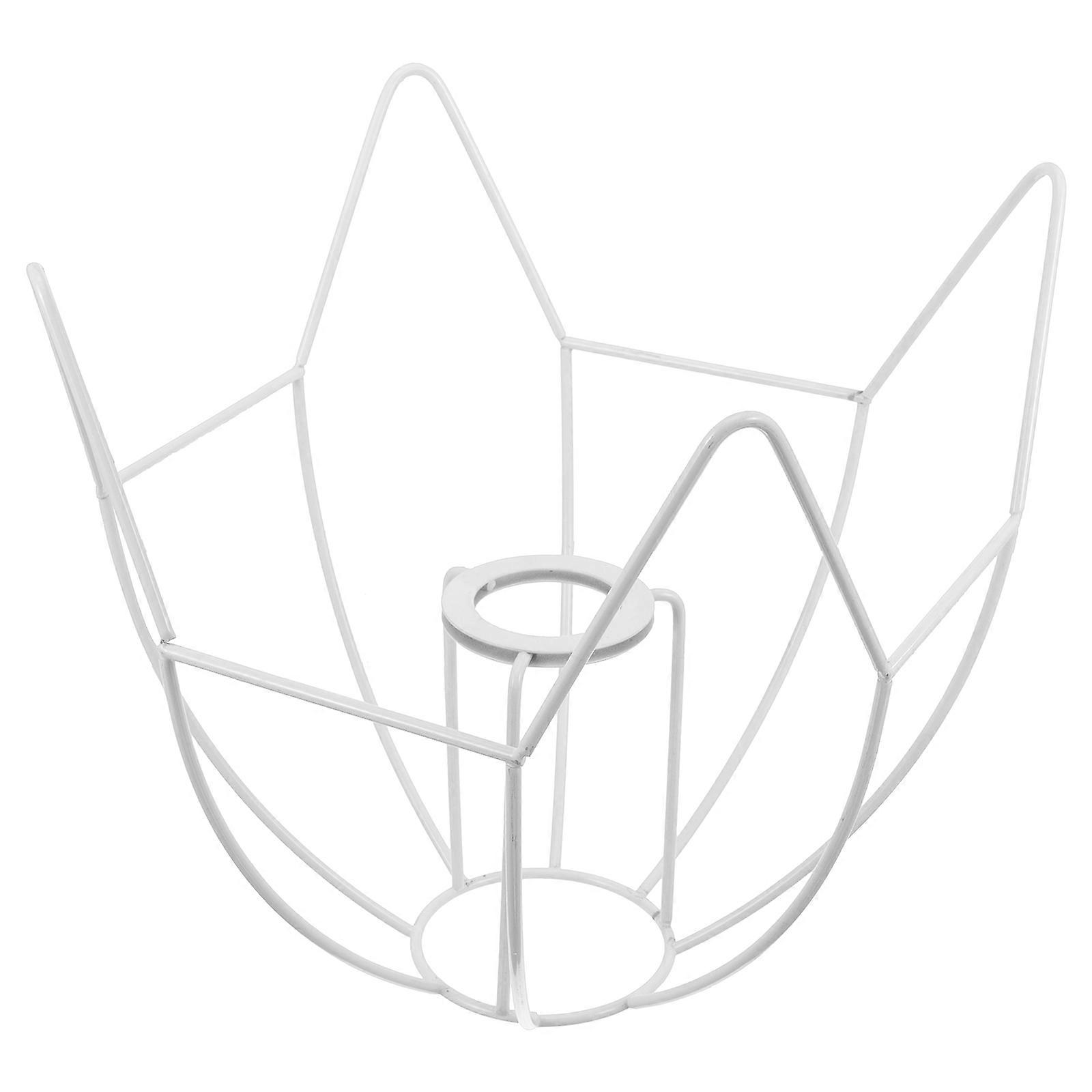 Vintage Iron Table Lamp Shade Frame for Home, Office, or Cafe – Multi Purpose Use for Chandeliers, Desk Lights, and DIY Lighting Projects – Easy