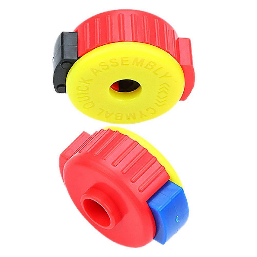 Drum Replacement Nuts Cymbal Nuts for Drum Kit Accessories Easy to Install and Dismantle Red 3.78X3.78X1.90CM 2Pcs