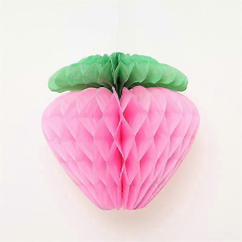 Strawberry Honeycomb Centerpieces, Pink & Red Strawberry Honeycomb Ball Tissue Paper Fruit Theme Table Centerpieces Decorations for Party