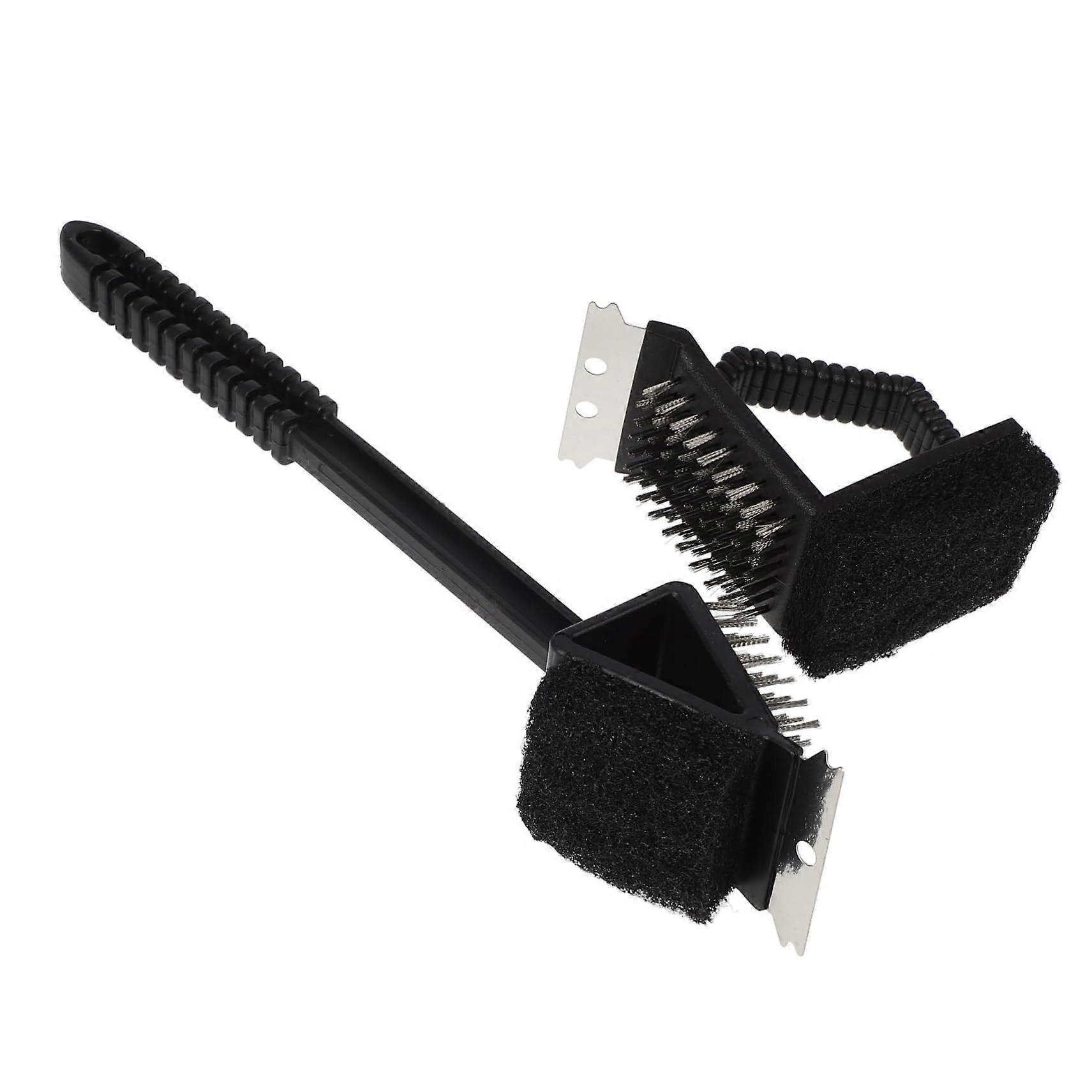 BBQ Grill Brush and Scraper Cleaning Tool Set, Copper Wire, 2 Pieces, Compatible with All Grill Types, Random Color