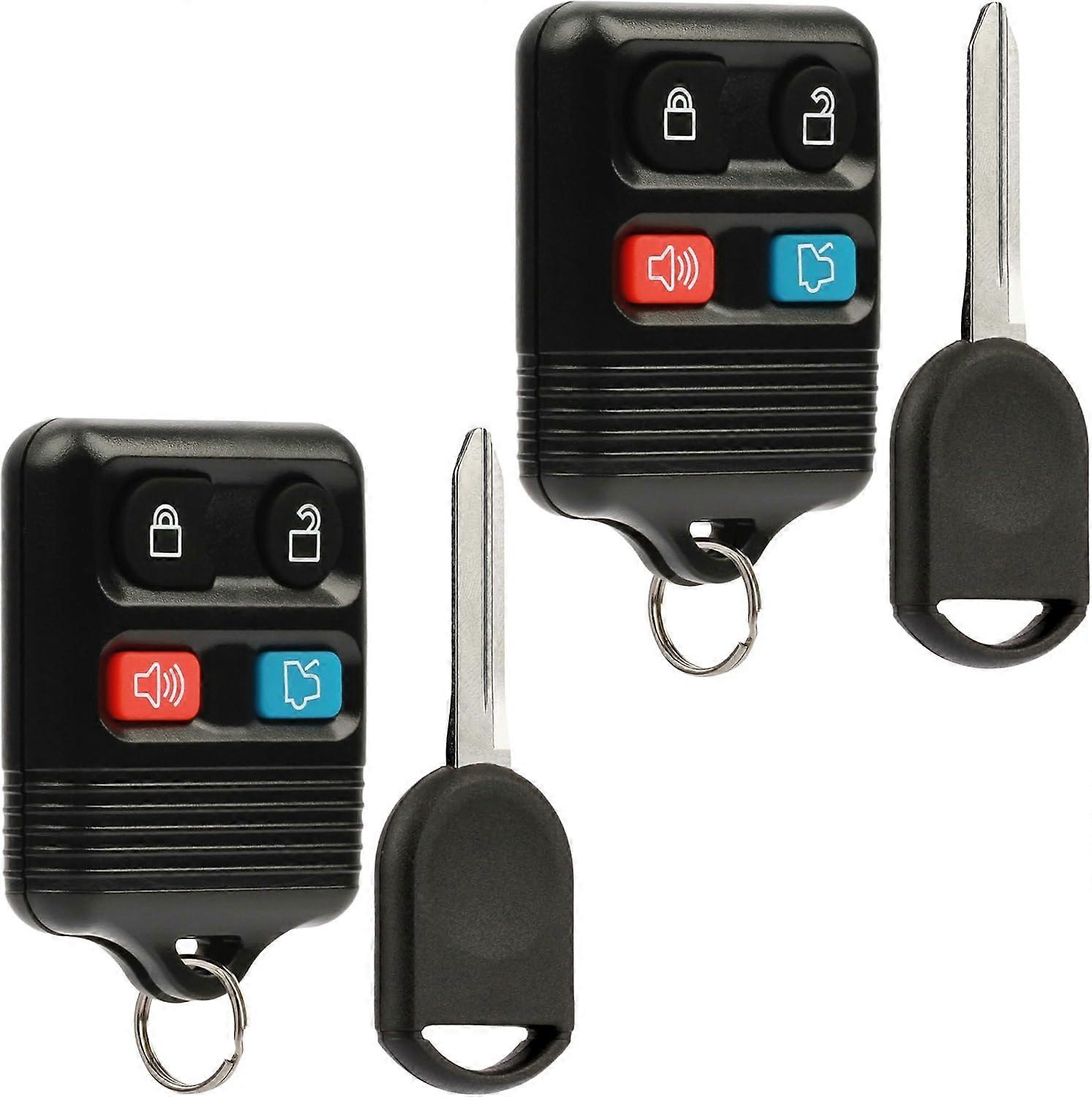 Car Key Fob Keyless Entry Remote fits Ford, Lincoln, Mercury, Mazda with Ignition Key (CWT