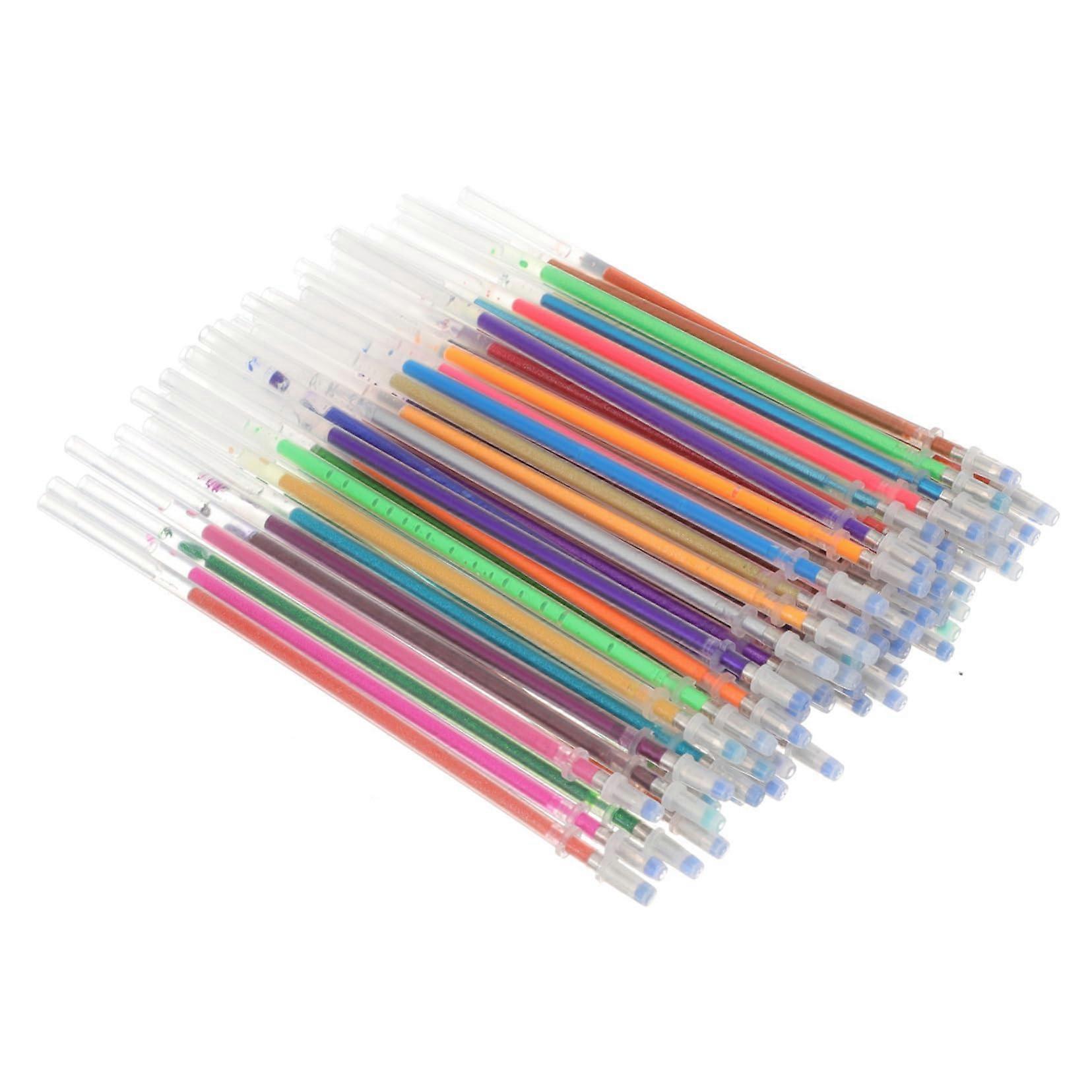 72 Pieces Gel Pen Refills for Creative Writing and Drawing, High Quality Ink, Compatible with Standard Gel Pens