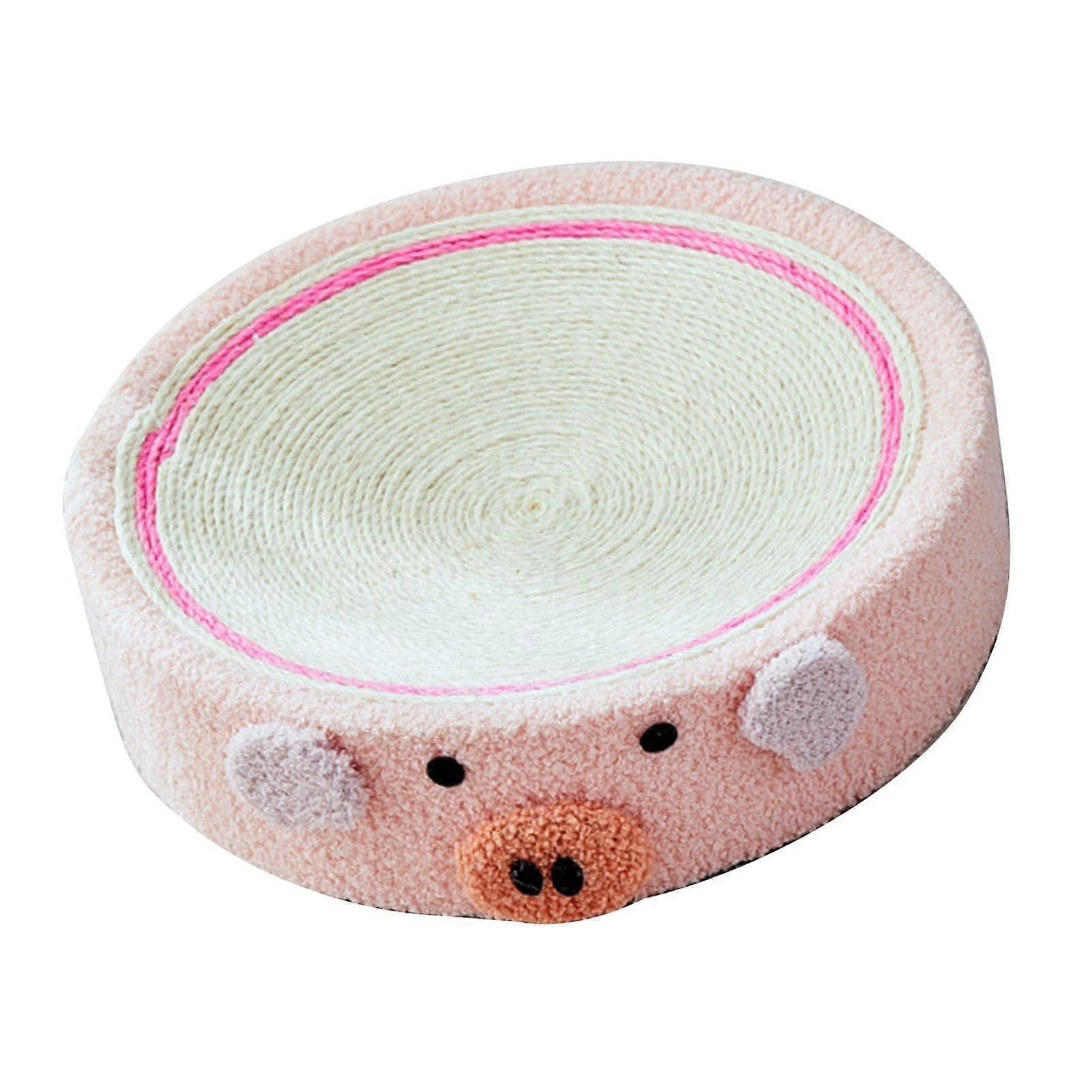 Katzenkratzer Bett Sisal Round Shape for Sharpening Claws 15.4 Inch Cat Pad (Piggy Type)