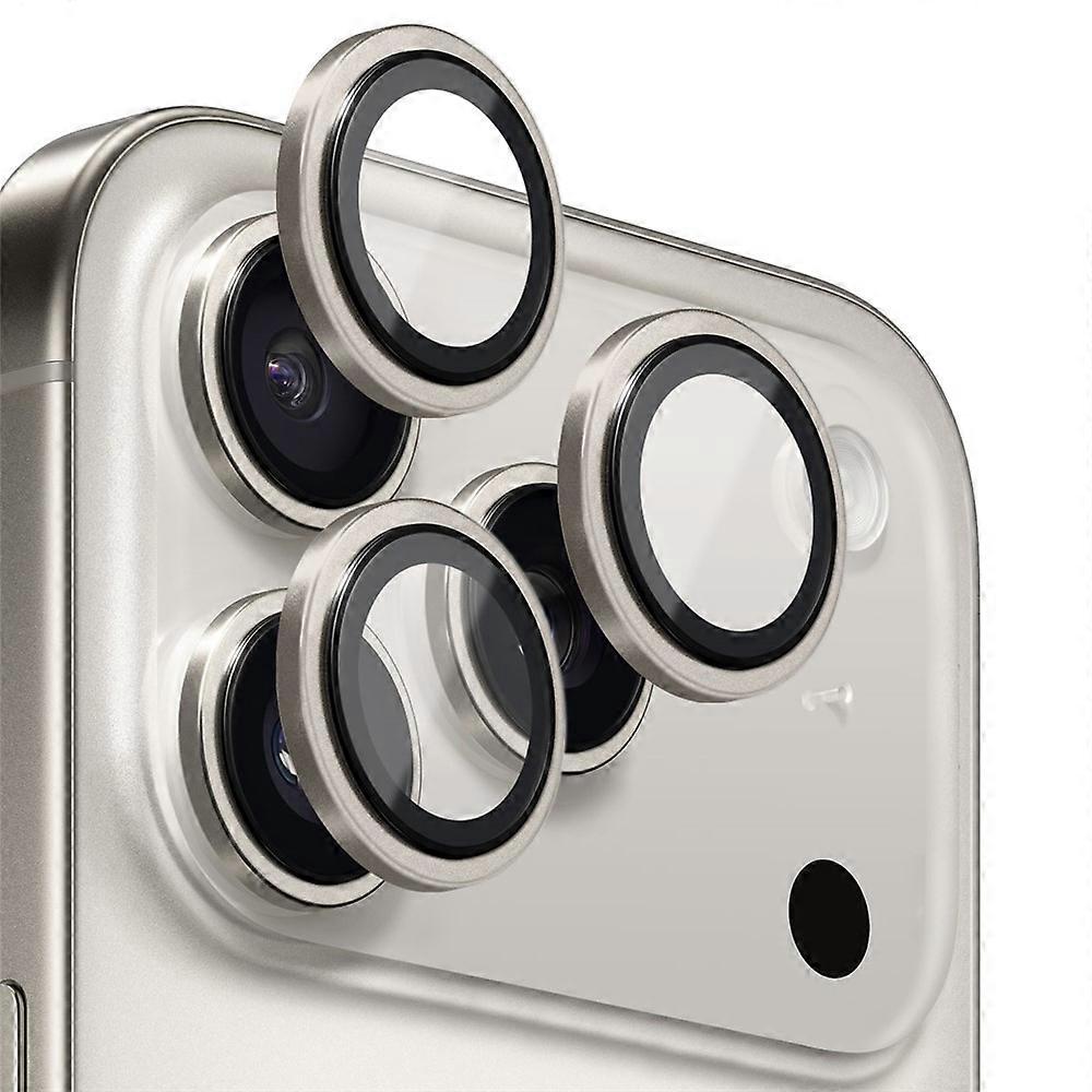 NORTHJO For iPhone 17 Pro Max / 17 Proカメラレンズプロテクター強化ガラスレンズフィルムメタルリングガード1:1オリジナルデザイングレー