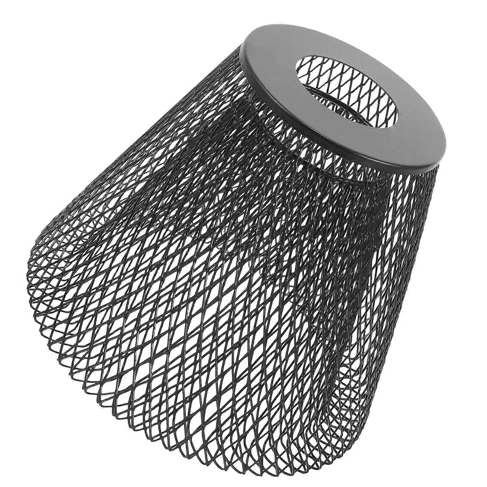 Black Iron Mesh Lampshade with Metallic Line for Decorative Pendant Ceiling Lamp 1 Piece Trapezoid