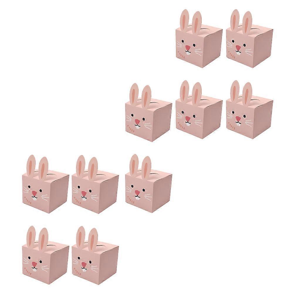 Candy Storage Box Paper Biscuit Box for Storage Use 10Pcs Easter Rabbit Design