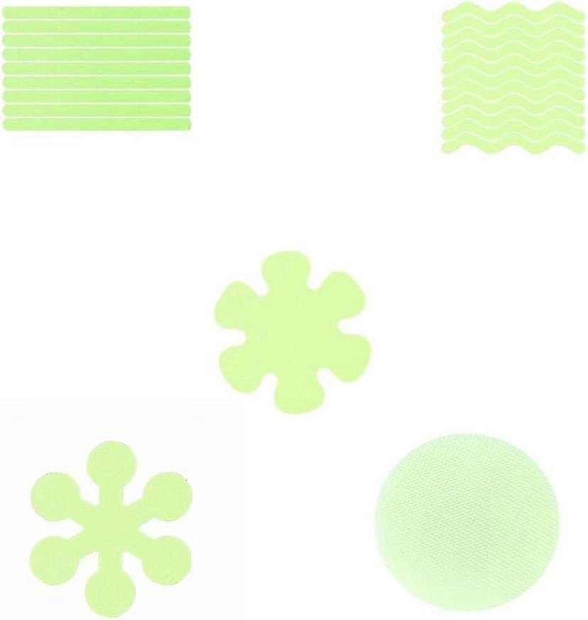 Glow-In-The-Dark Anti-Slip Stickers for Bathtubs and Bathrooms, Durable PP Non-Slip Decals for Stairs, Type+3