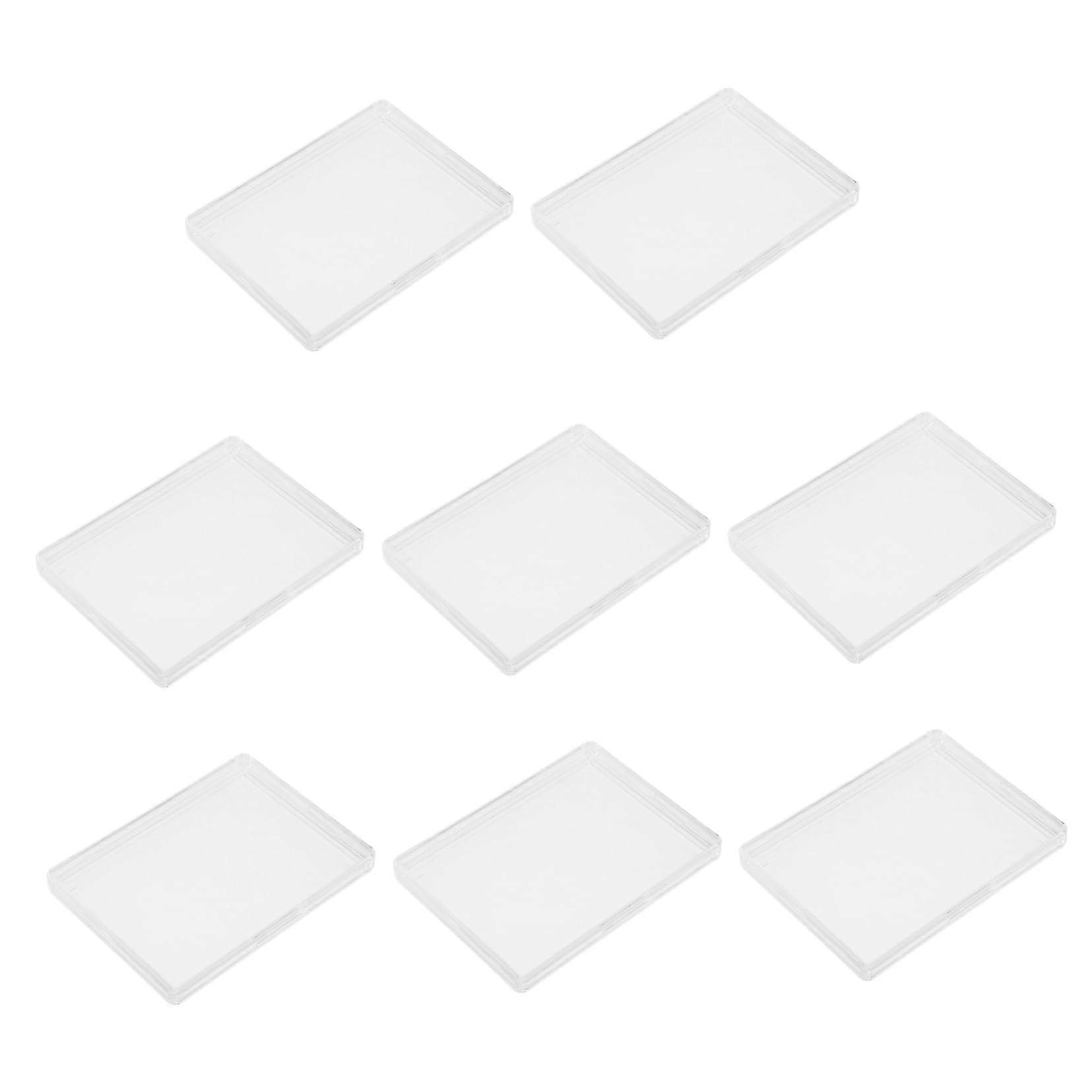 8-Piece Transparent Plastic Storage Boxes Stackable Card Holder For Cards, Card Organizer, Versatile Storage Containers
