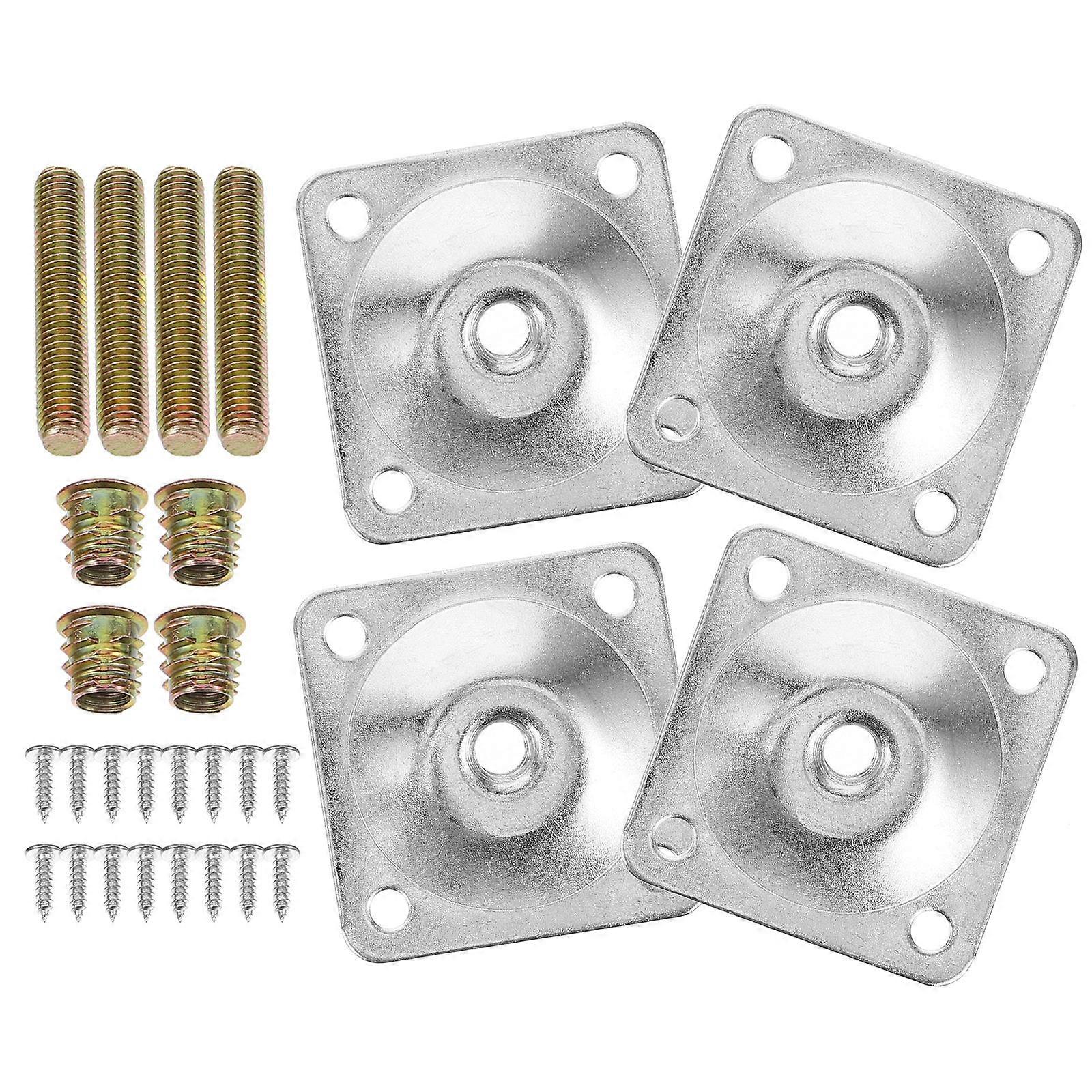 Table Leg Brackets Furniture Connector Furniture Maintenance Iron 1.9×1.9×0.1in 4 Sets