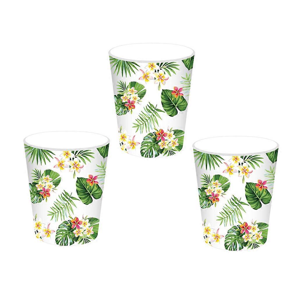 أكواب الحفلات الاستوائية الكركديه أكواب ورقية للاحتفال بمأدبة خاصة مقاس 8.7x7.6x7.6 سم تخزين للمياه والمشروبات 16 قطعة