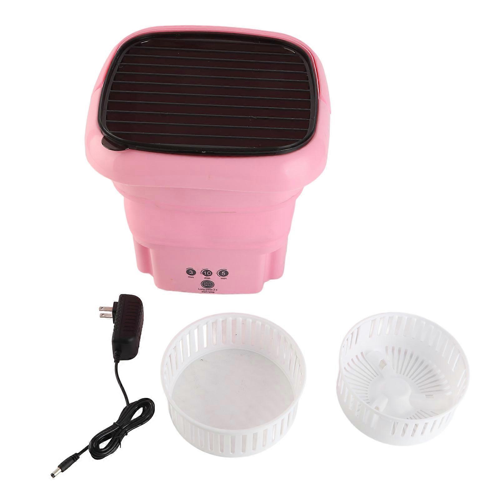 Portable Mini Washer with Spin Dry and Drain Basket, Folding Washing Bucket with Drain Pipe for Socks Underwear and Small Clothes