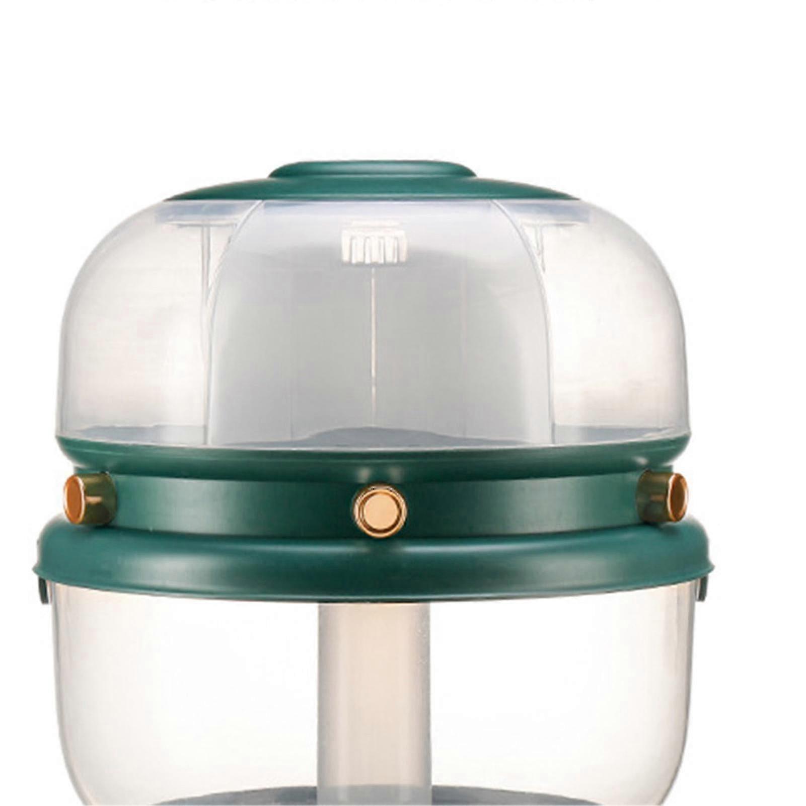 Grains Storage Box Rotatable Sealed Divided Button Rice Storage Tank For Kitchen Home Atrovirens