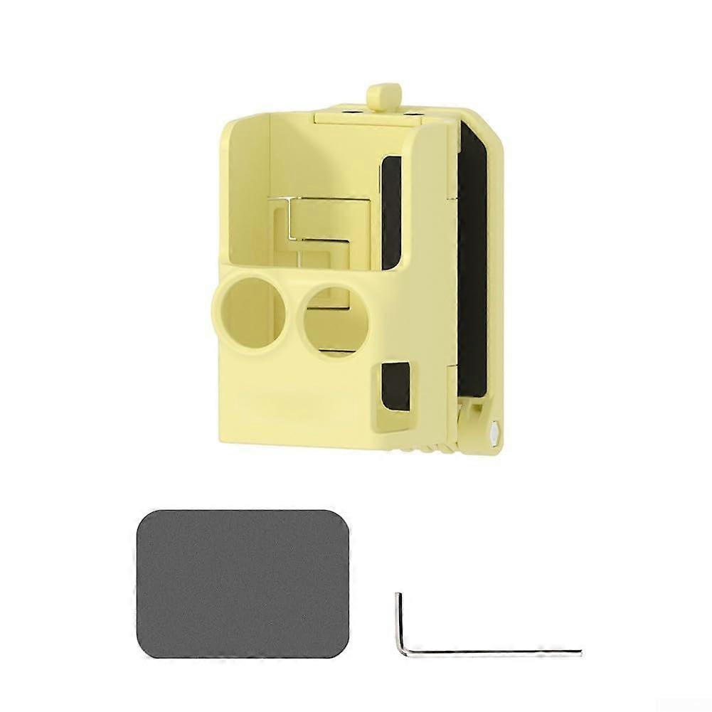 performance magnetic mount for DJI Pocket 3, adjustable and portable base for enhanced filming stability (yellow).