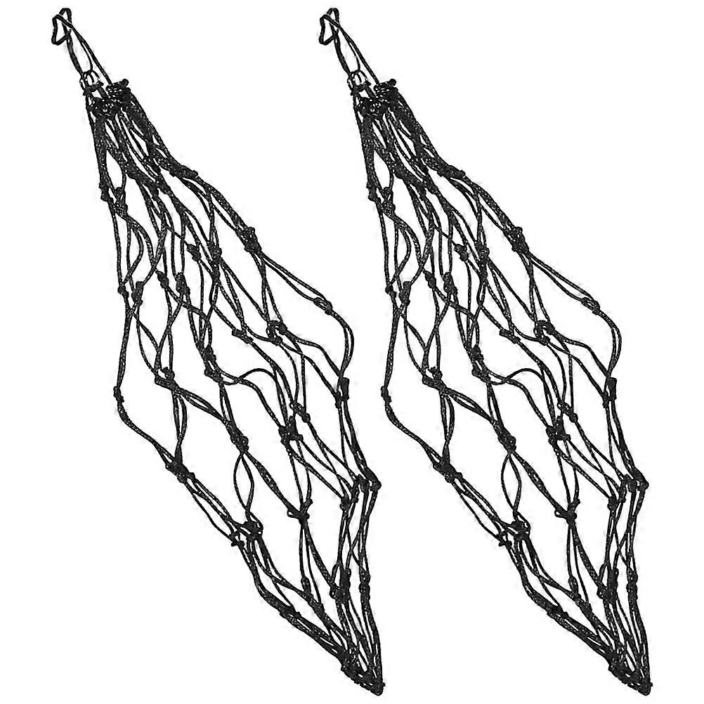 Black Hanging Hay Bag with Resistance and Two Ropes for Connection 2Pcs