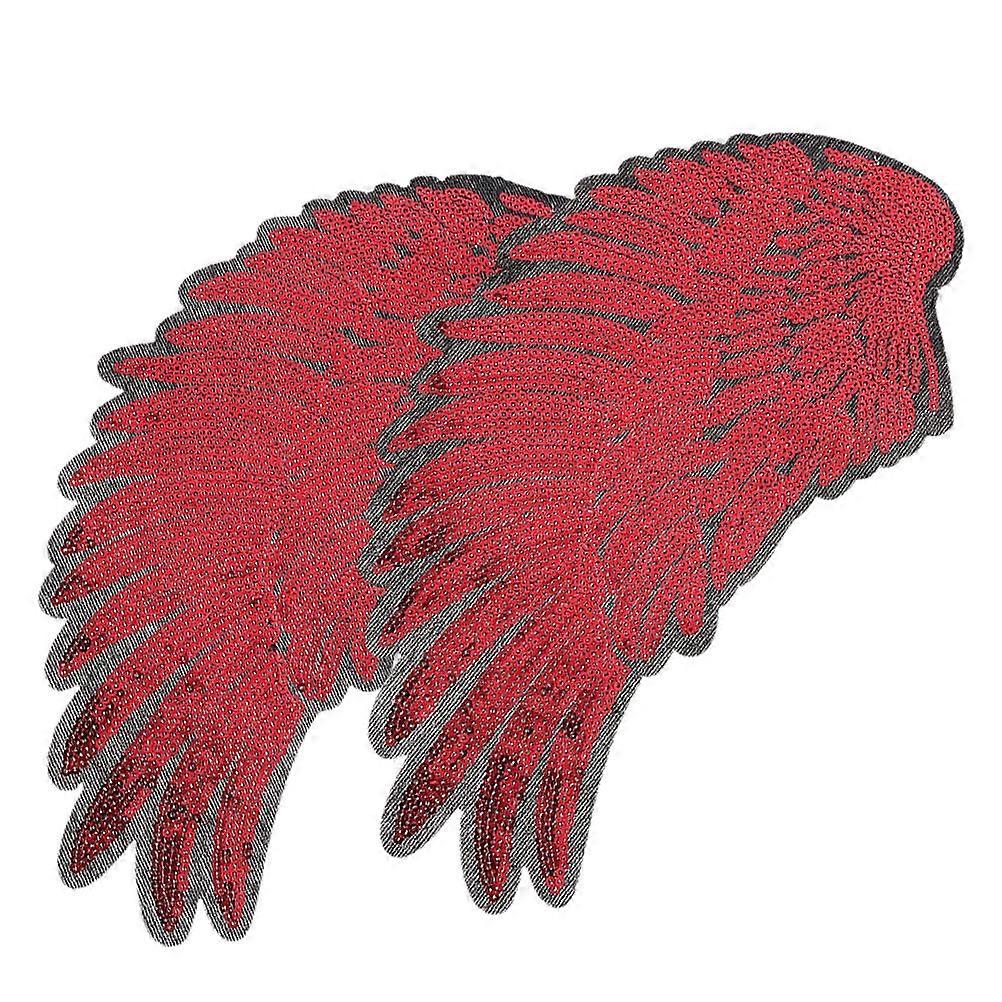 Here's a refined and professional product description for your **2pcs Angel Wing Sequin Applique Patches**:
**2PCS Angel Wing Sequin Applique