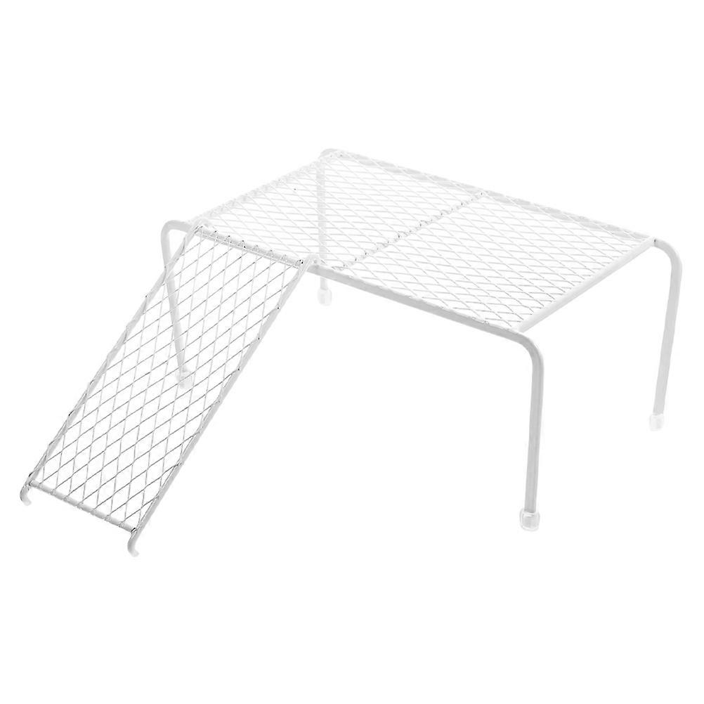 1 Set Metal Farmhouse Chicken Rack with Ladder and Iron Feeding Platform