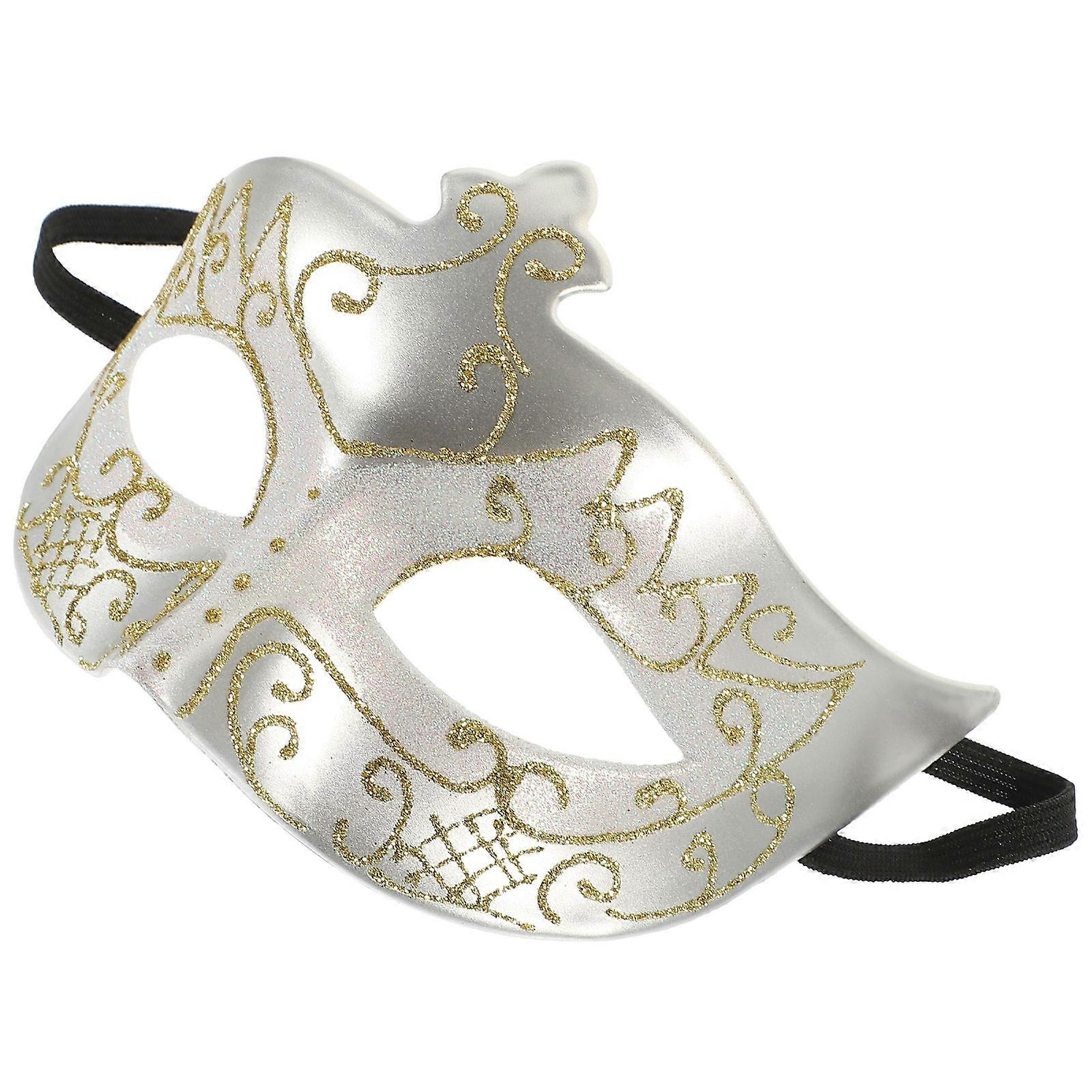 Half Face Mask for Men Unique Halloween Eye Mask Design, Quality Plastic Fancy Dress Prop for Parties & Stage Performances