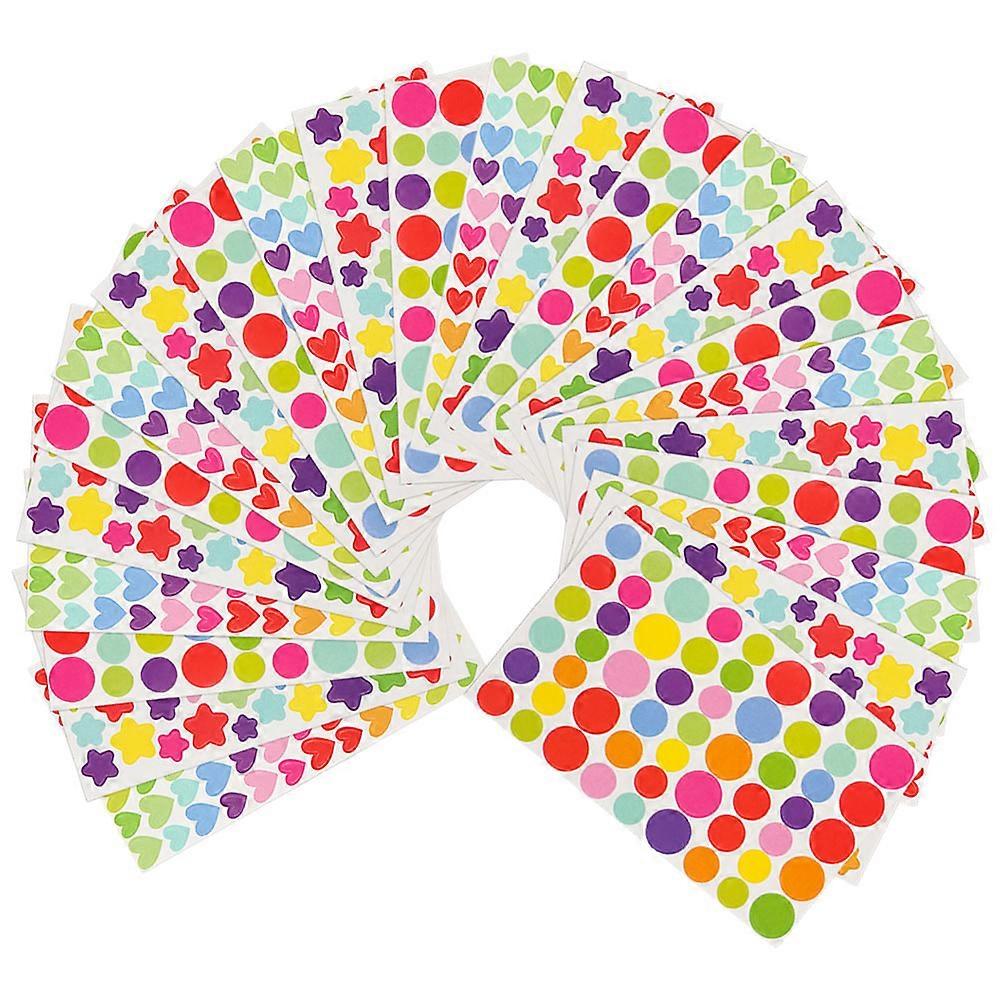 Color Round Sticker Dot Stickers For Boxes Classification 60 Sheets