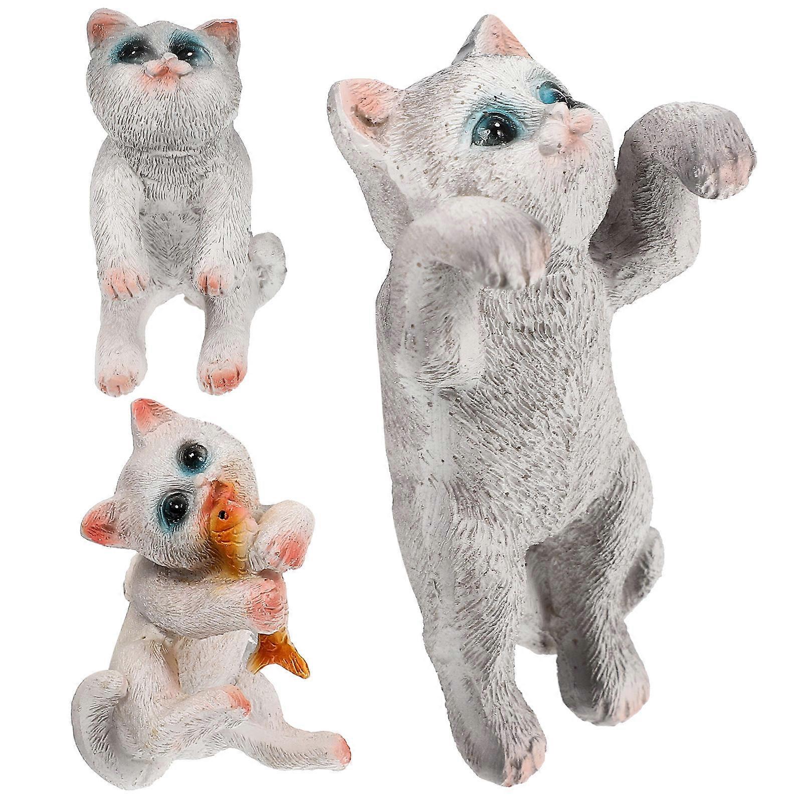 Beeldje Aquarium Edge Decoratieve Hars Mini Standbeeld 3Pcs