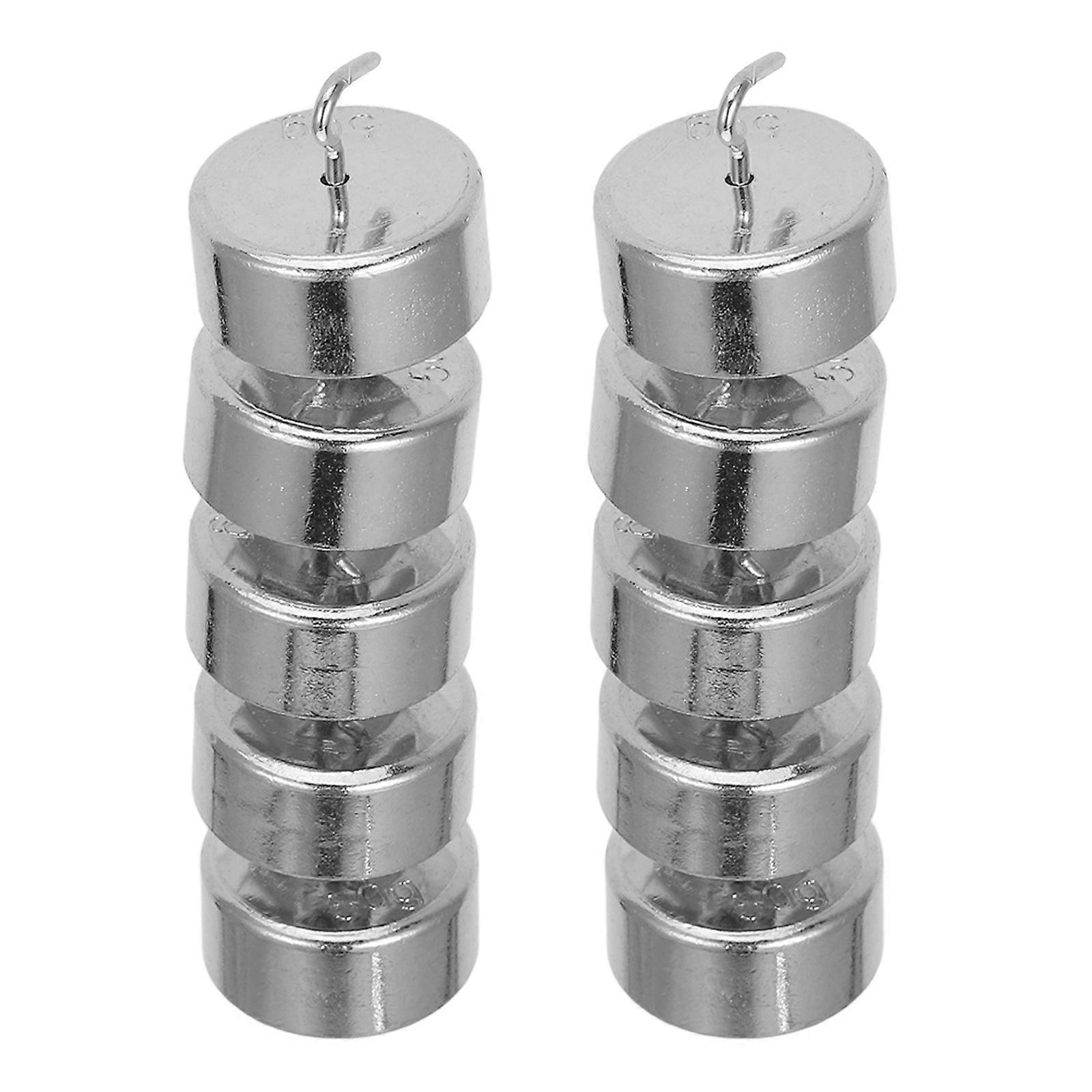 Hemoton Silver Chrome Plated Iron Weights for Precise Laboratory Apparatus Calibration 50G 10pcs