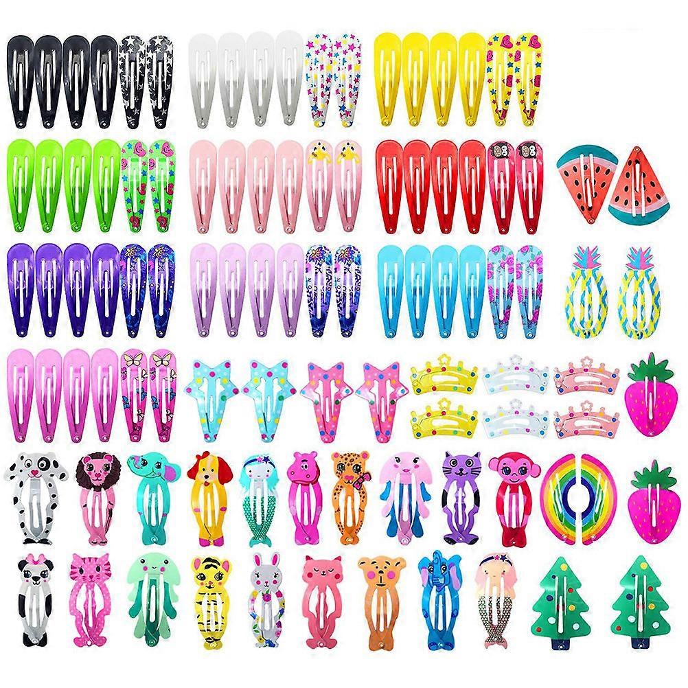 Assorted Color Children Hairpin with Iron Clips for Decor Easy to Wear and Match Any Outfit 100pcs