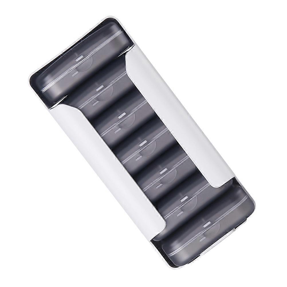 Portable Medicine Storage case with 7 Layers and 28 Compartments for Daily Pills Organizer ABS PP Dustproof Grey