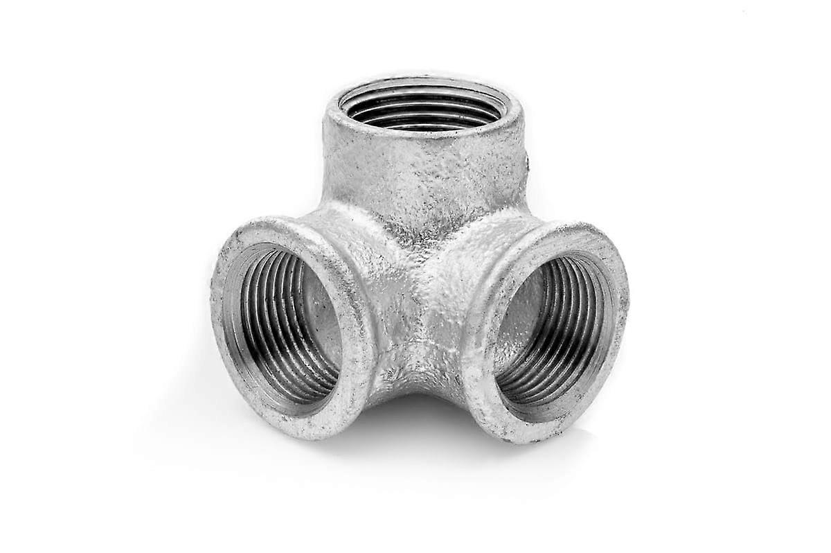 Winkelstück 1/2" T-Nippel BSP G Zylindergewinde Zoll-Eck Gusseisen verzinkt 1/2 Inch Pipe Fitting Gutter Connector
