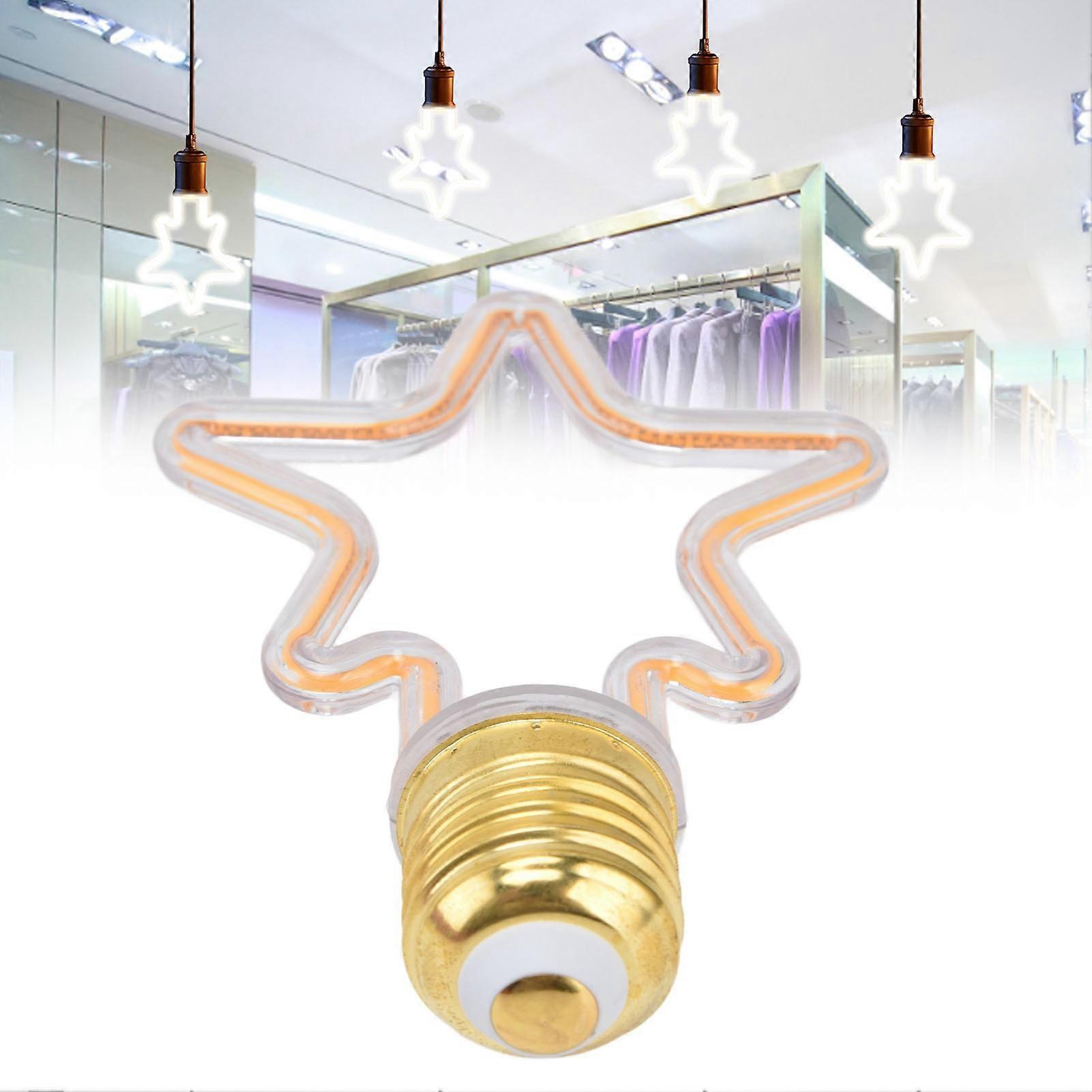 LED Light Bulb E27 Thread Socket Star Line Shape Retro Home Decoration Holiday Lighting Decor