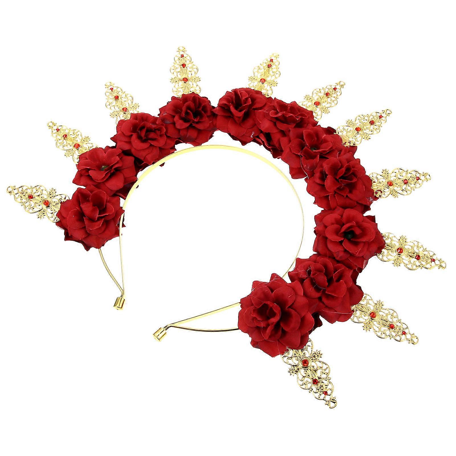 Gorgeous Tiara For Women Featuring Flower Design Suitable For Parties And Special Events In 26x25cm Size With 1Pack