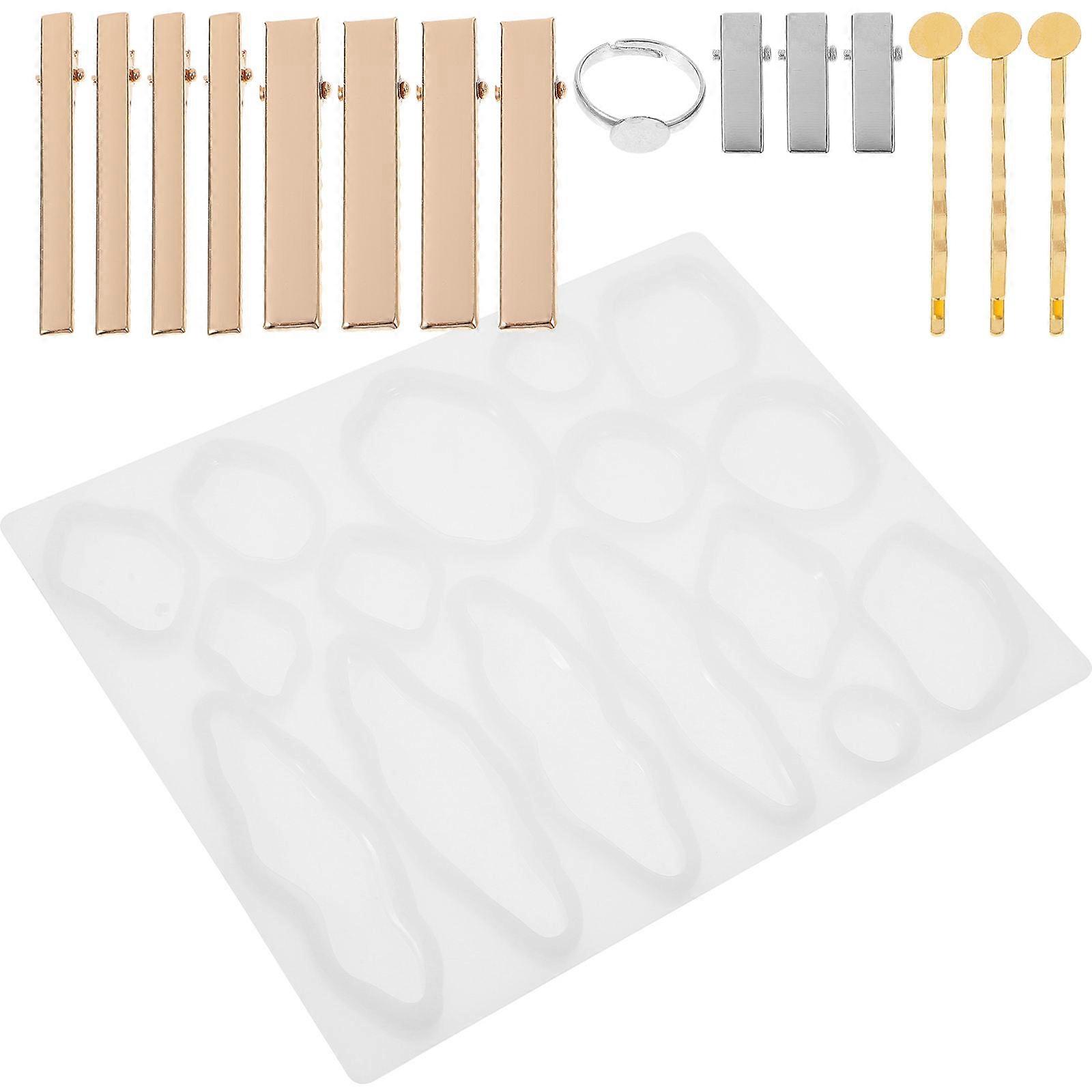 Hair Clip Jewelry Casting Mold Craft Making Women DIY Projects Epoxy Resin Compatible 1 Set