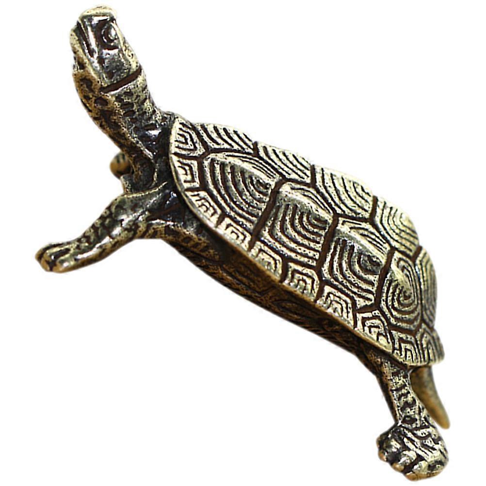 Retro Dark Turtle Figurine for Decor Lifelike Tortoise Statue for Desktop Table