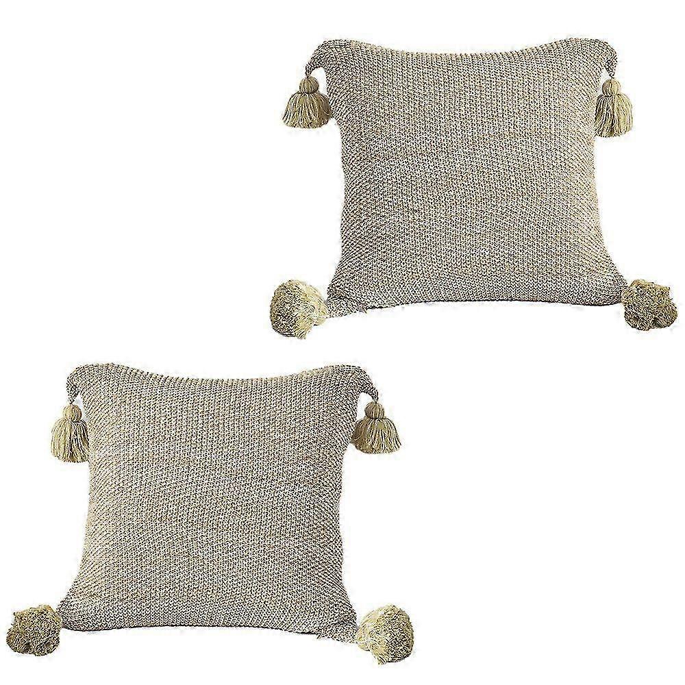 Set of 2 Handcrafted Gland Pillowcases - Decorative Cushions for Sofa, Sleeper Sofa & Living Room Home Decor