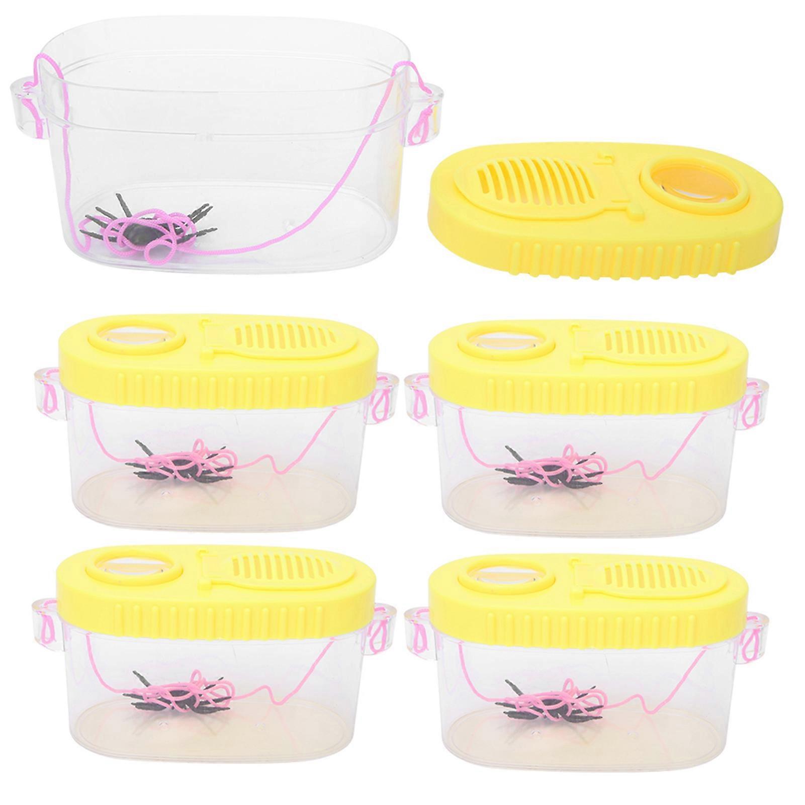 5pcs Children Kindergarten Insect Viewer Observing Magnifying Bug Box Toys