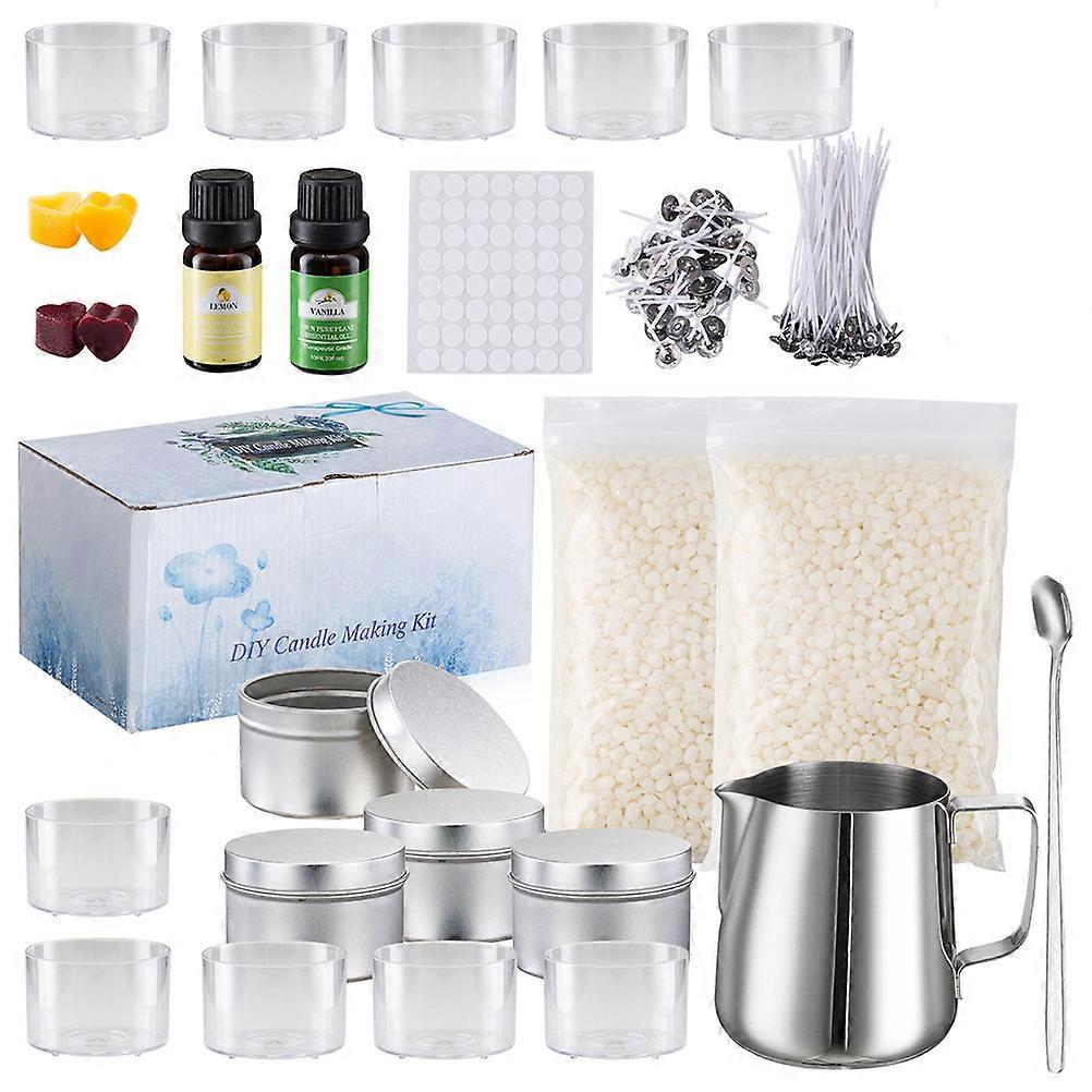 Candle Making Kit Premium Wax Melting Cup Diy Candle Material Assorted Color 1 Set
