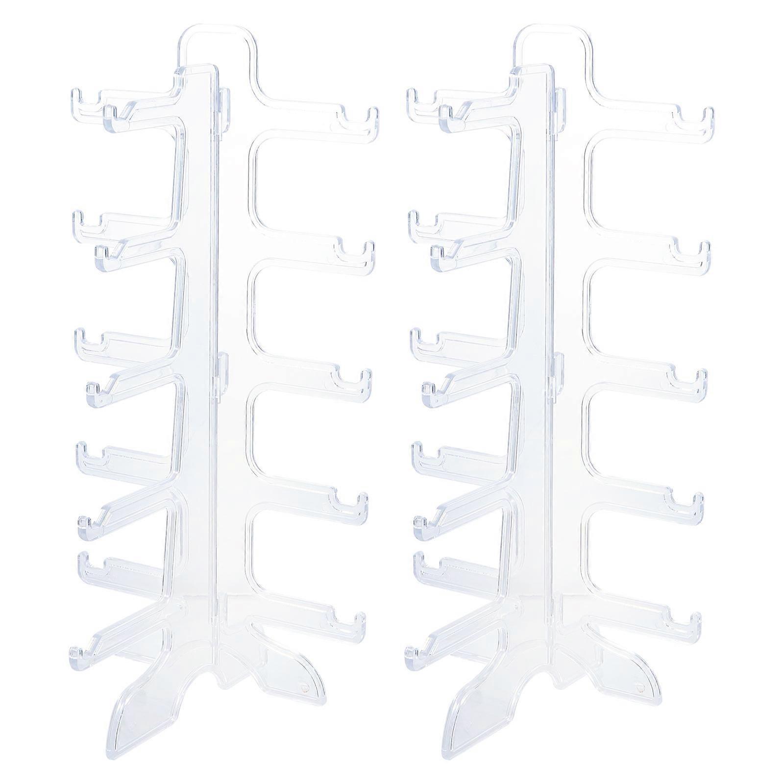 Eyewear Display System, Robust Plastic Holder for Multiple Glasses, Enhances Retail Appeal