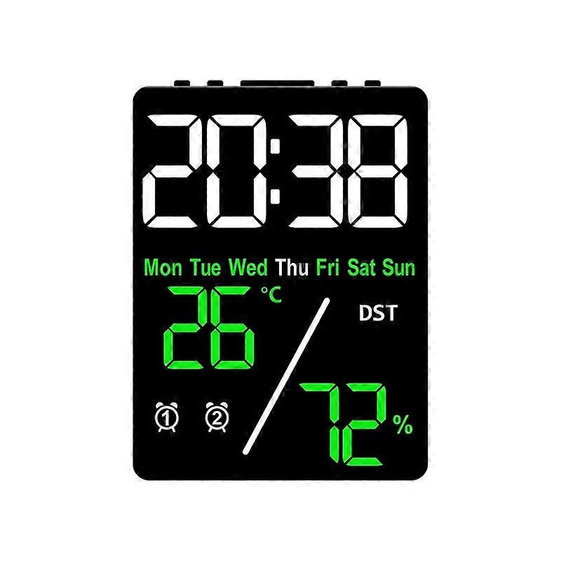 Electronic Alarm Clock Green Black